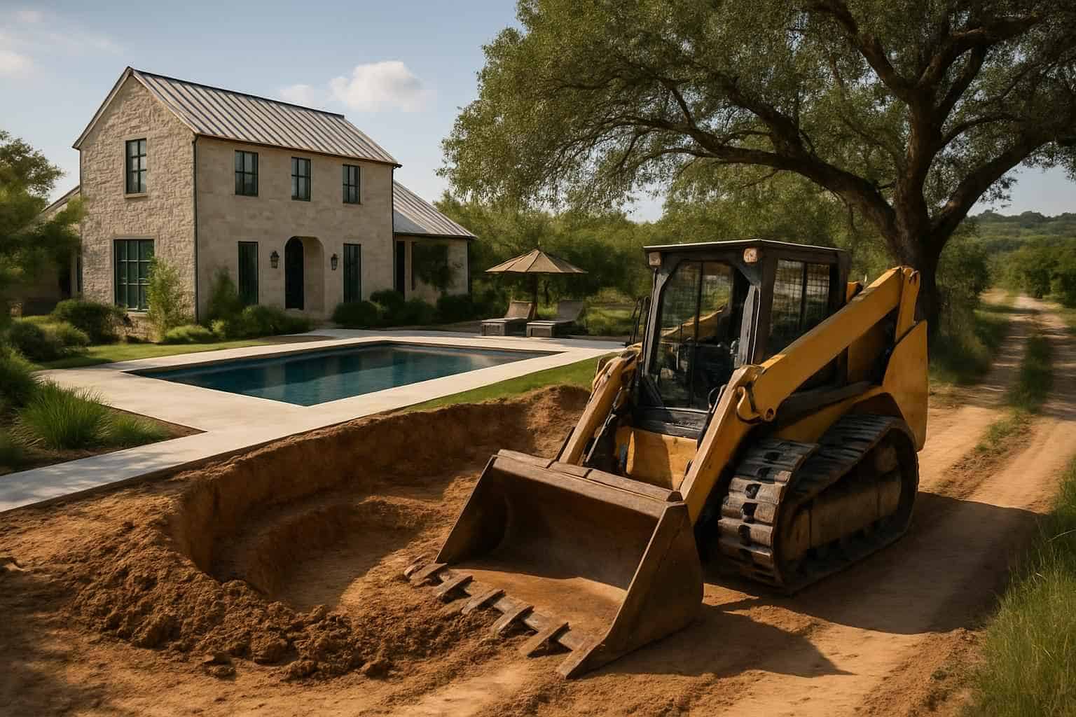 Access Prep for Pool Dig in Doss Texas