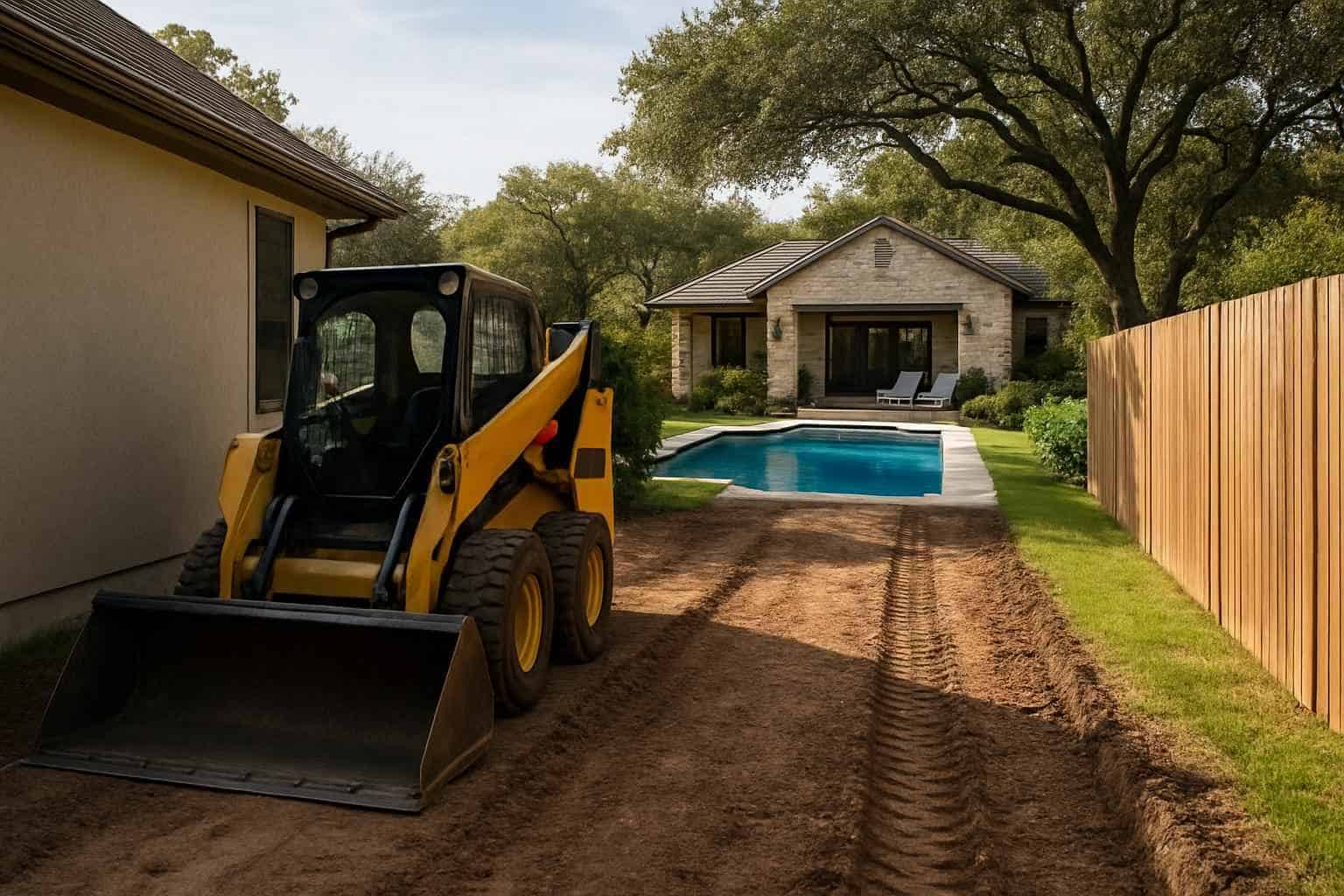 Access Prep for Pool Dig in Kerrville Texas