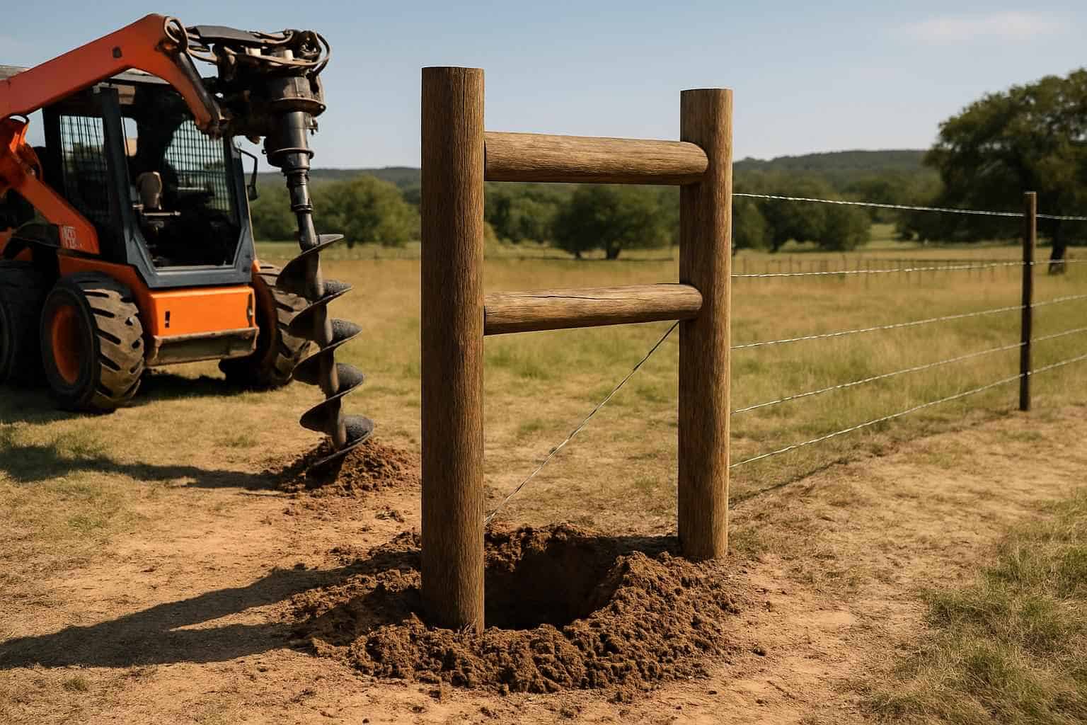 Auger Holes and H Braces in Comfort Texas