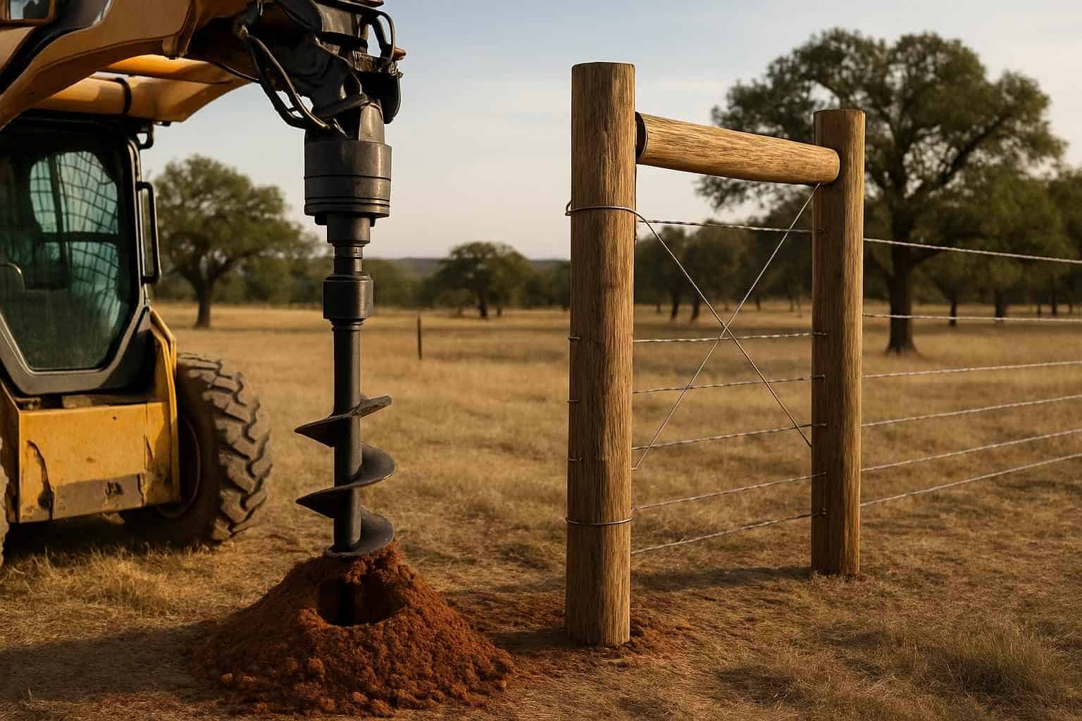 Auger Holes and H Braces in Doss Texas