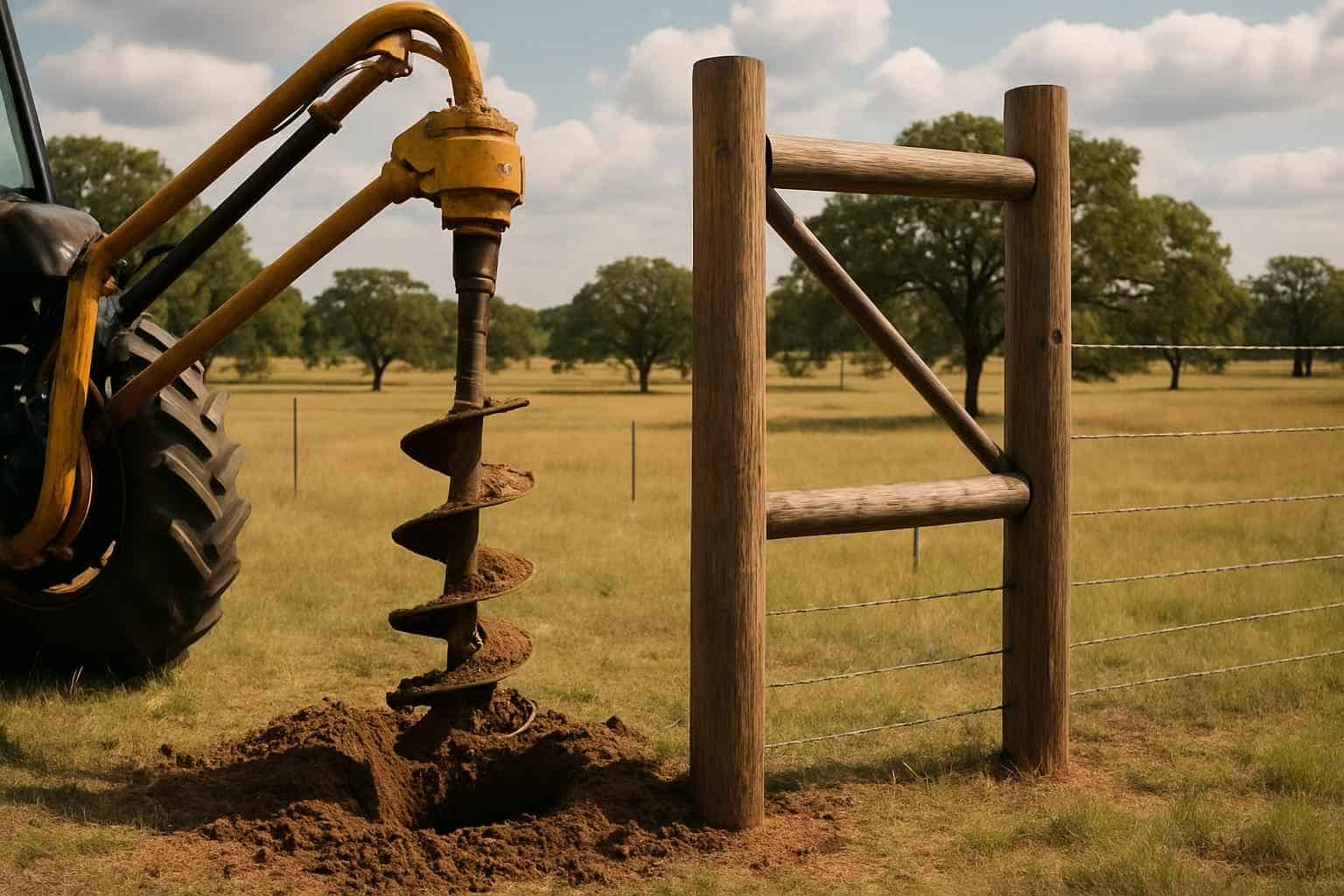 Auger Holes And H Braces in Waring Texas