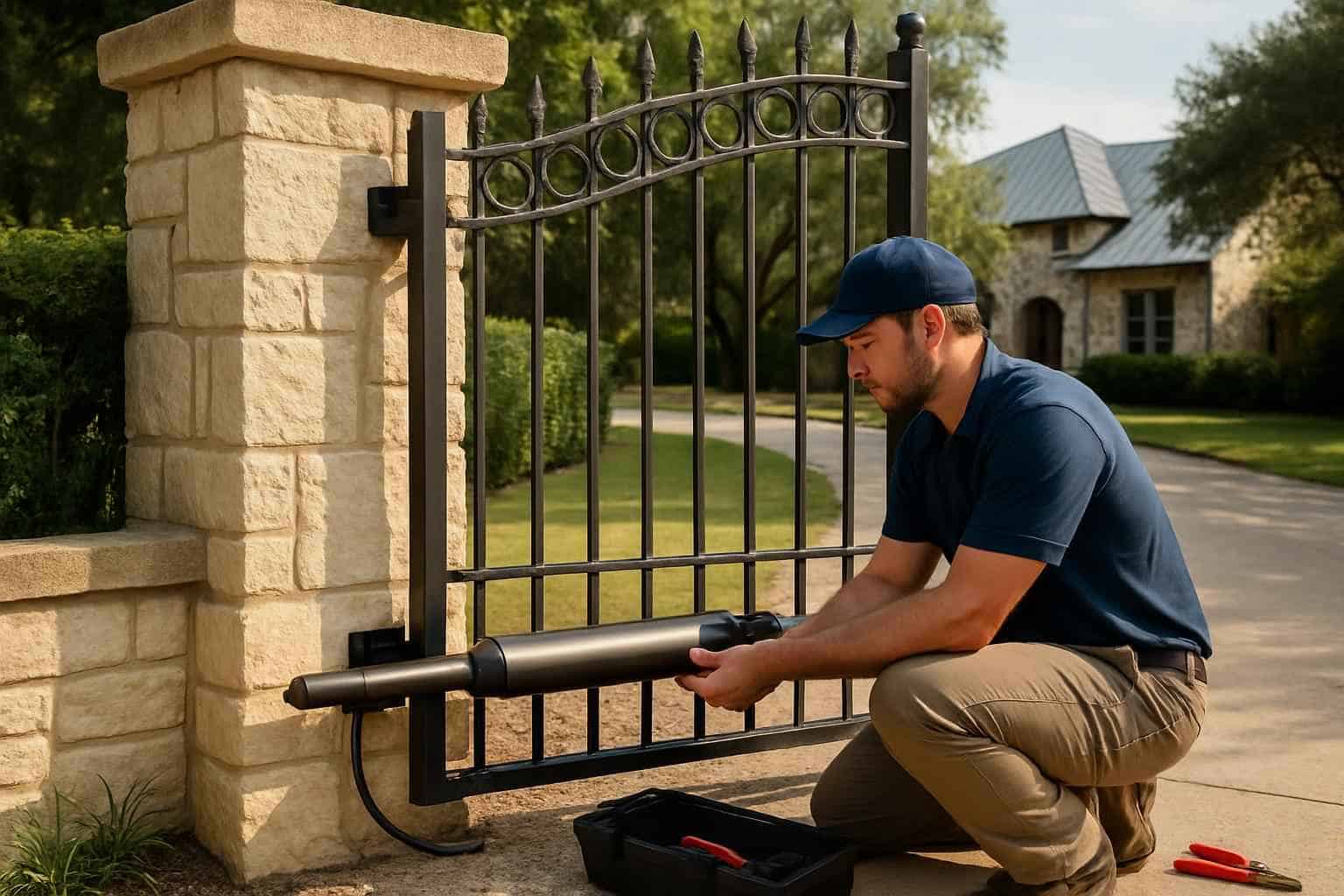 Automatic Gate Opener Prep in Comfort Texas