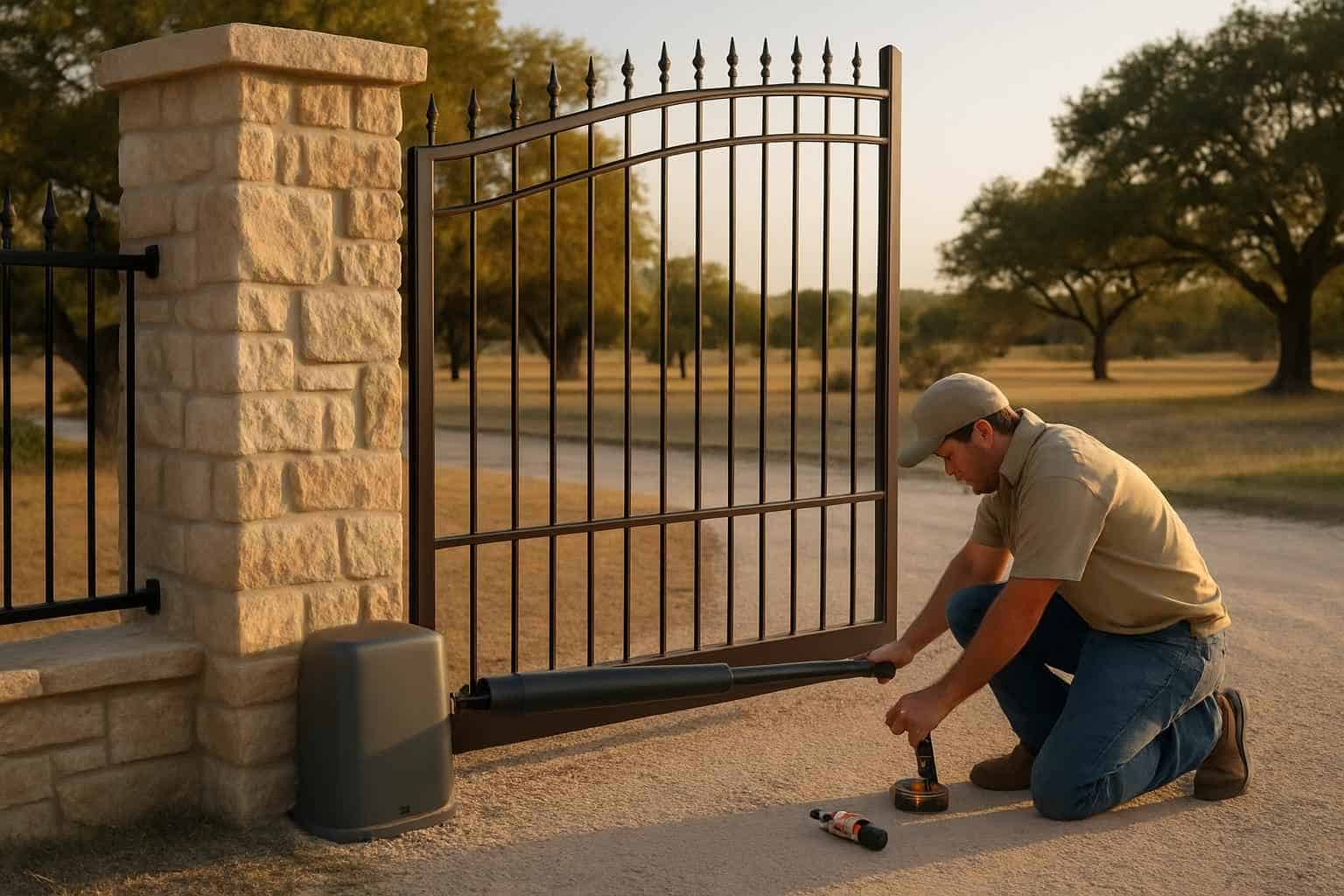 Automatic Gate Opener Prep in Harper Texas