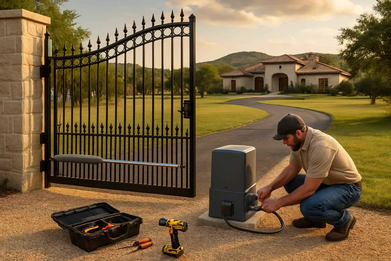 Automatic Gate Opener Prep in Kerrville Texas