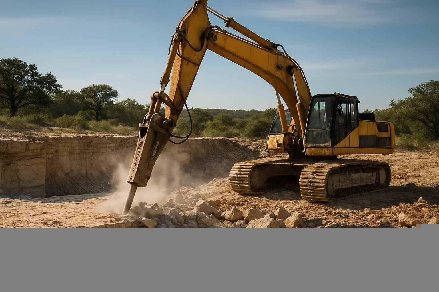 Rock Crushing In Harper Texas 4 Bedrock Reduction in Harper Texas