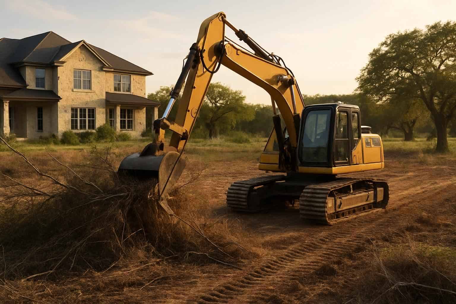 Brush Clearing for New Builds in Comfort Texas