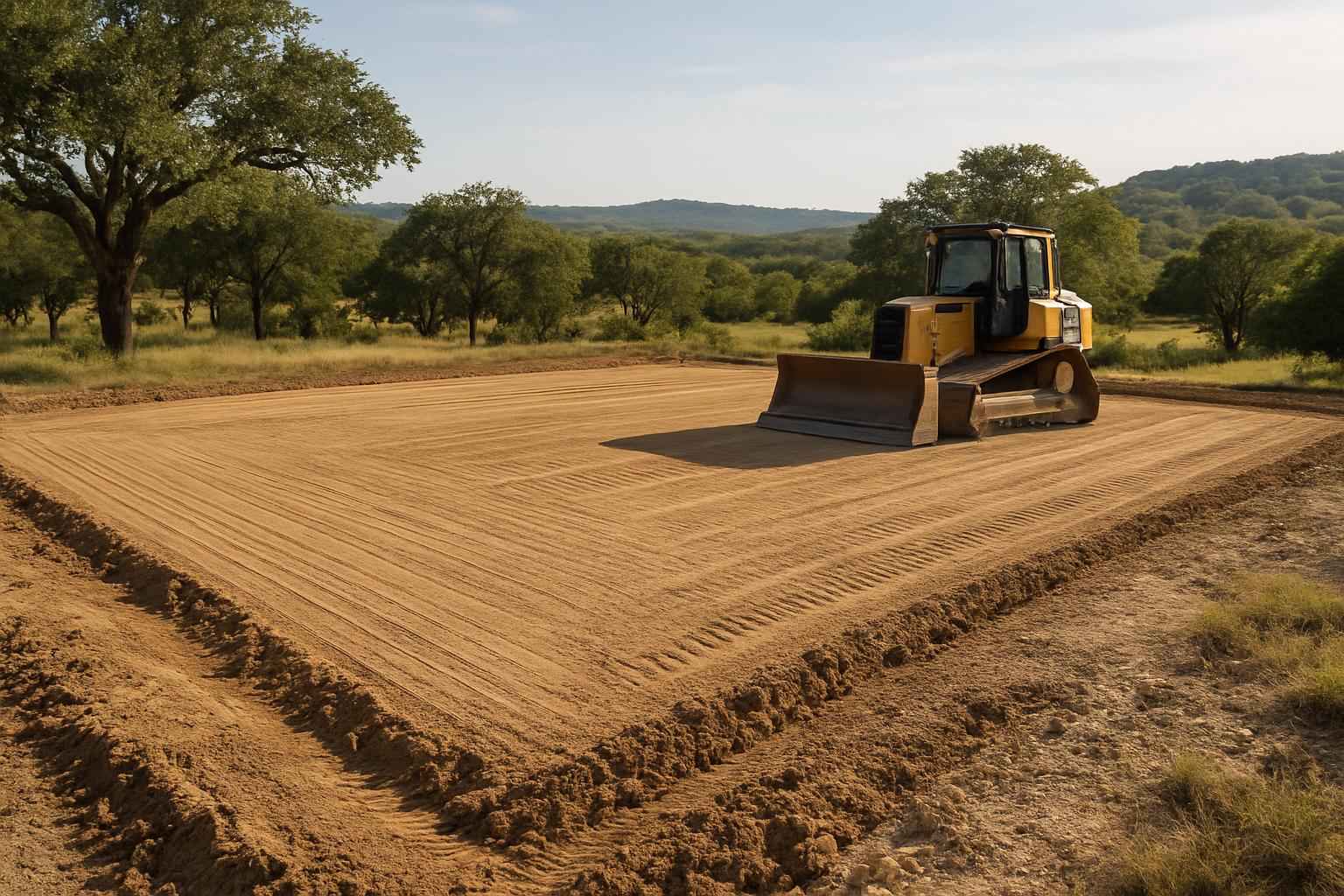 Building Pad Prep in Comfort Texas