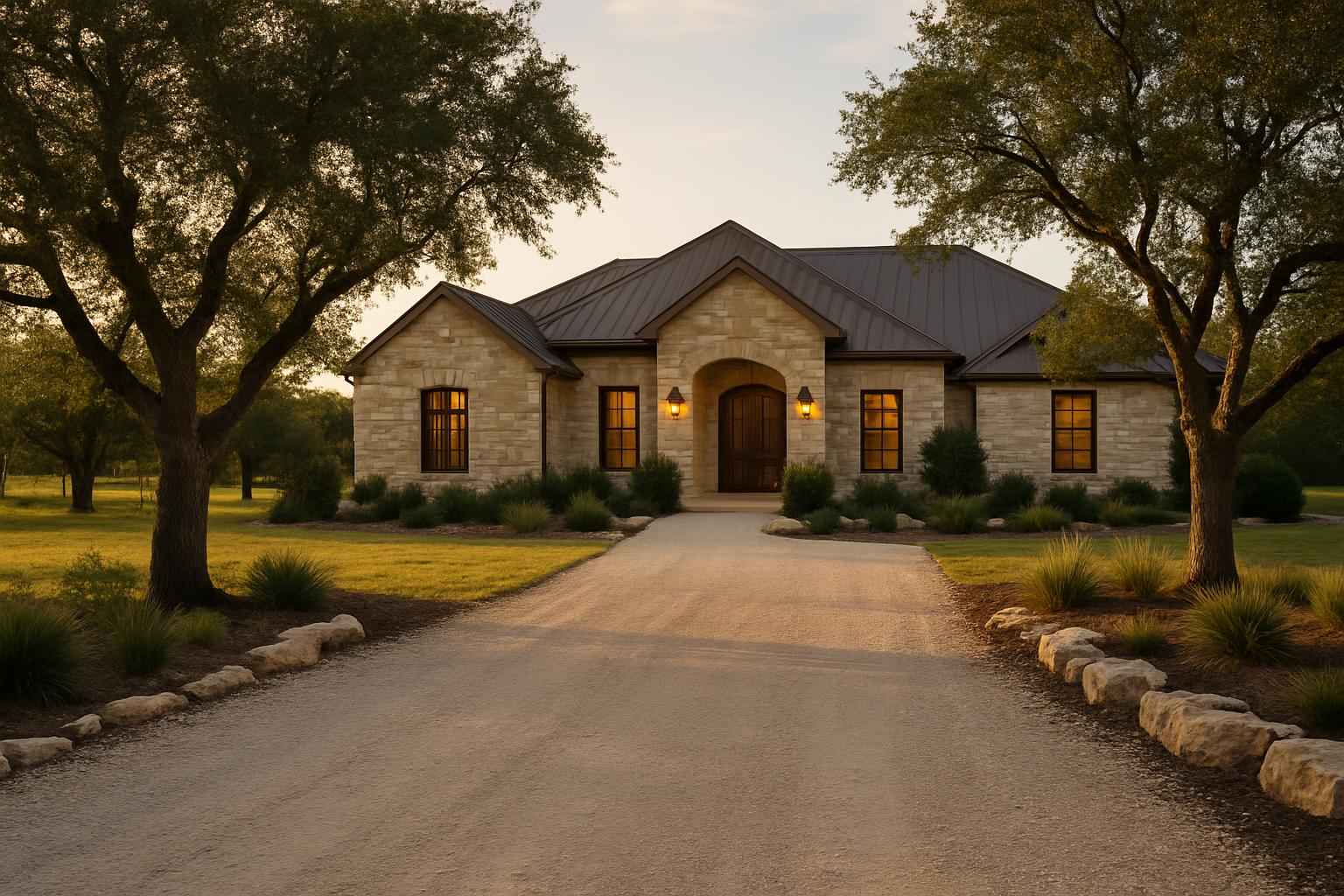 Caliche Driveway in Comfort Texas