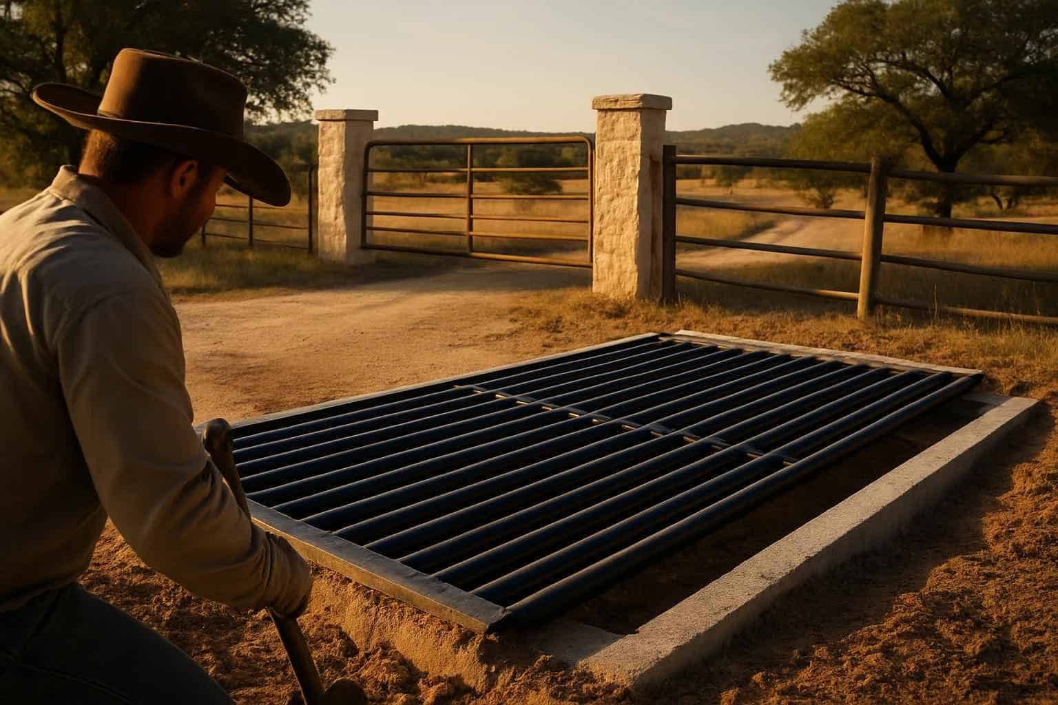 Cattle Guard Installation in Comfort Texas
