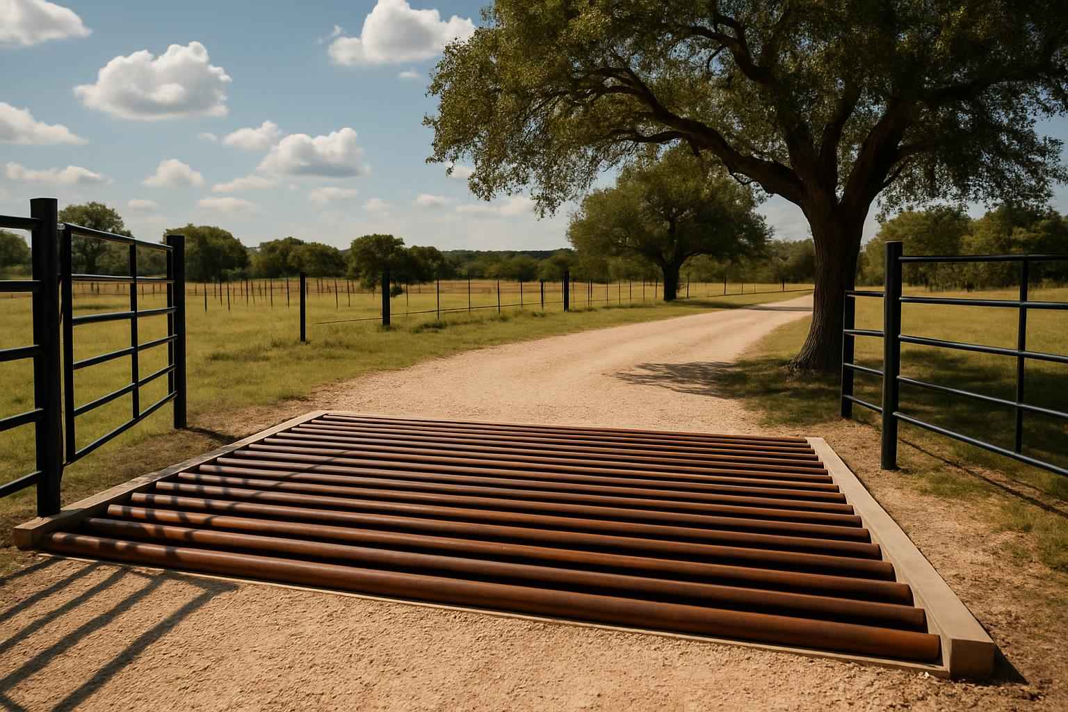 Cattle Guard Installation in Waring Texas