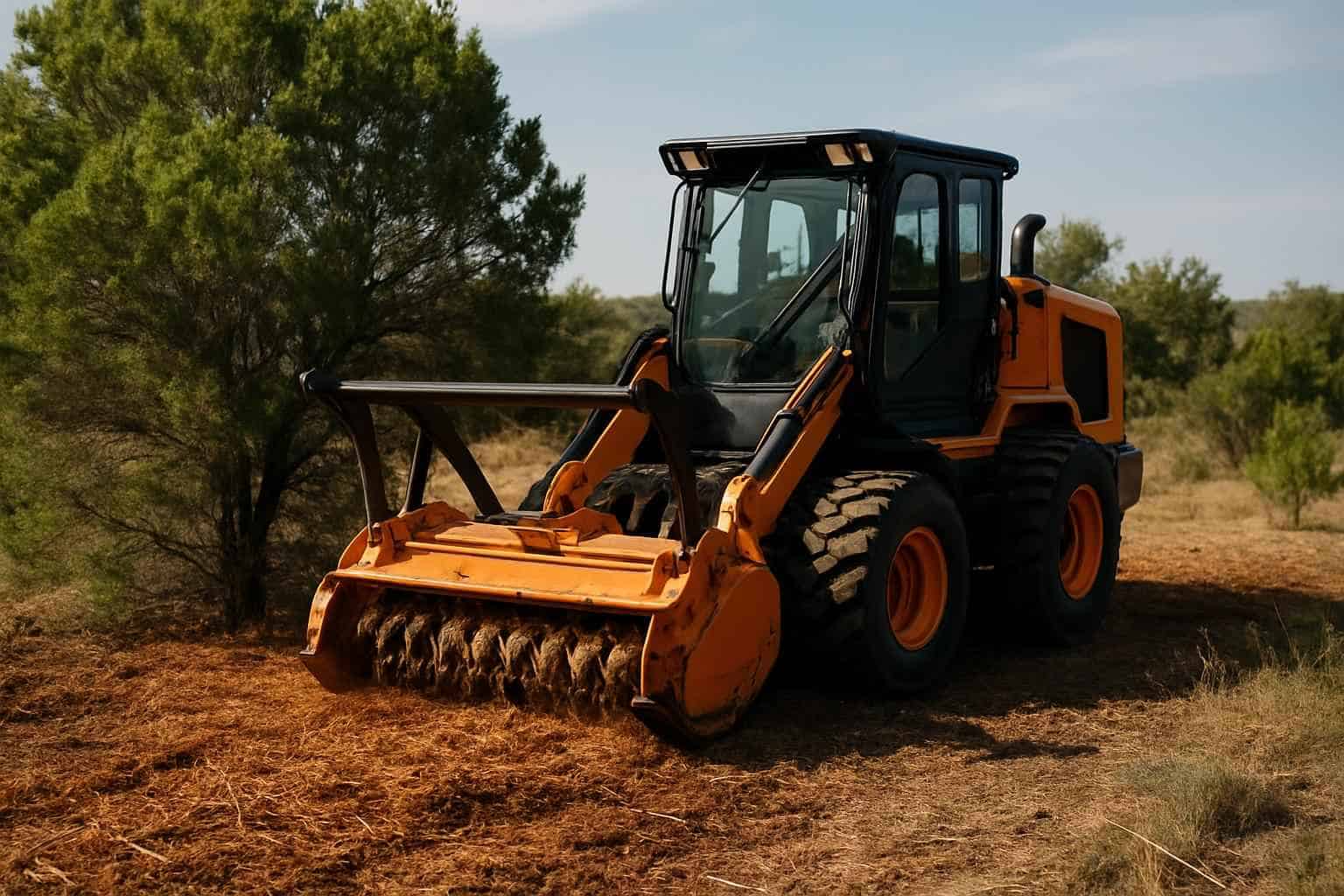 Cedar Brush Mulching in Waring Texas
