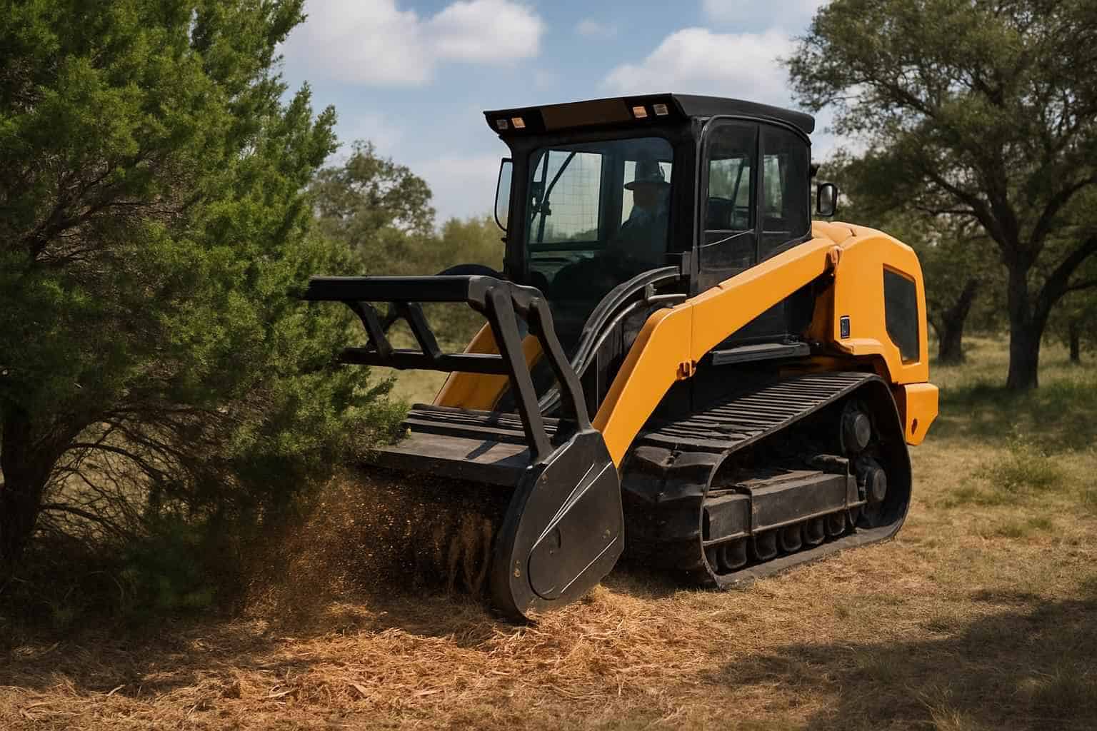 Cedar Mulching in Center Point Texas