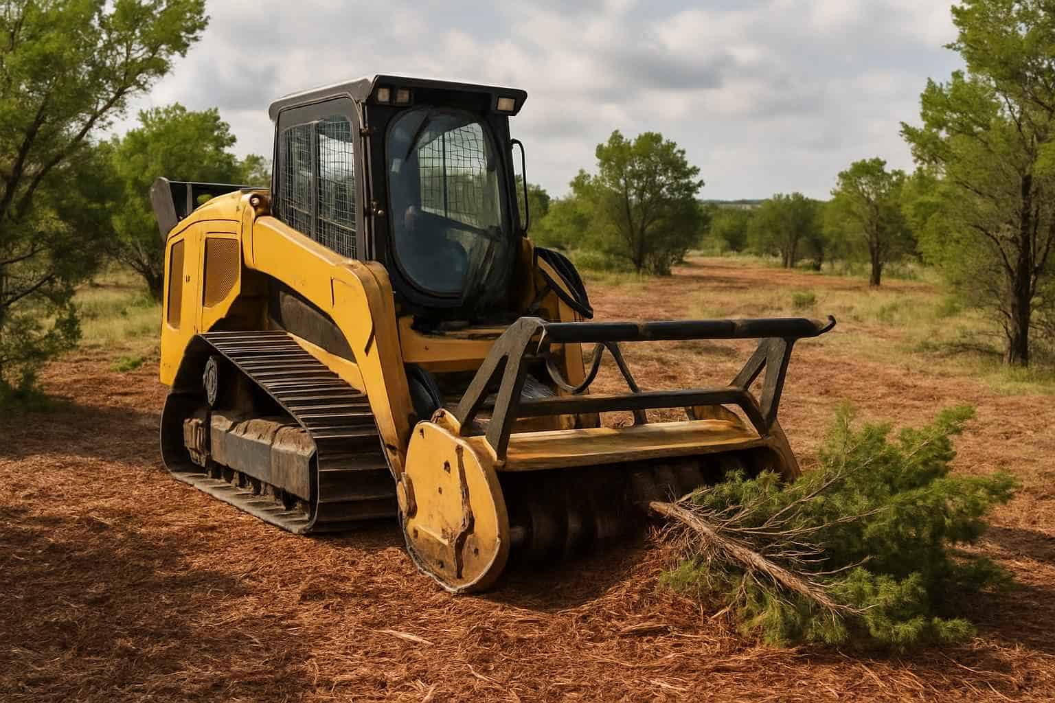 Cedar Mulching in Waring Texas