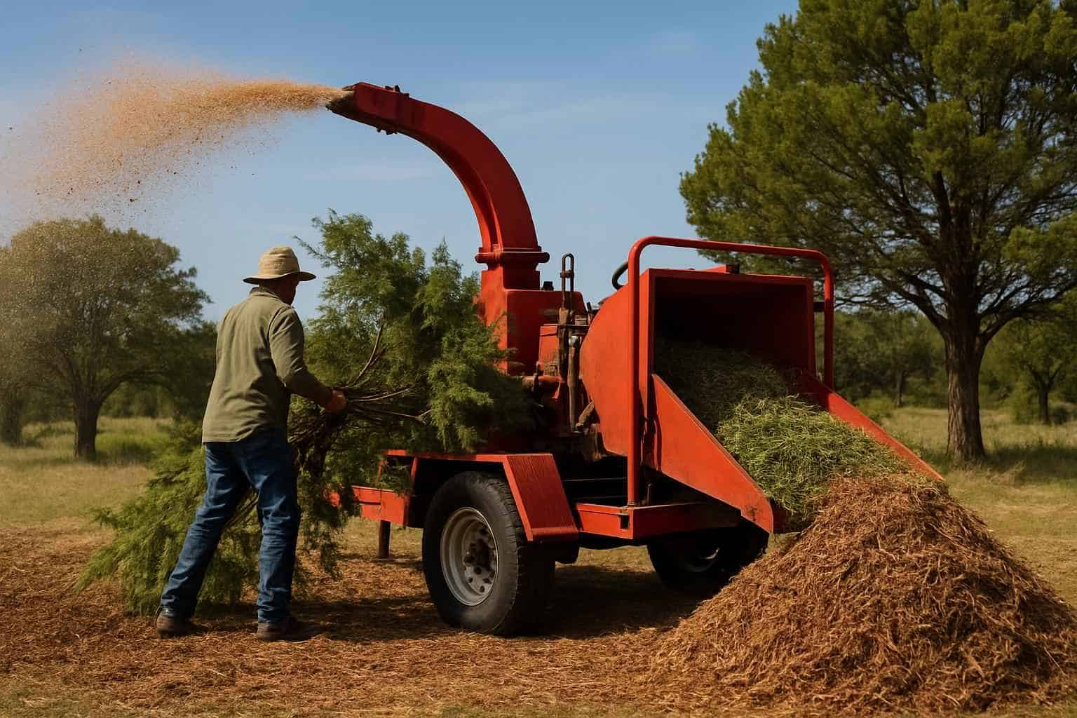 Cedar Shredding Service in Waring Texas