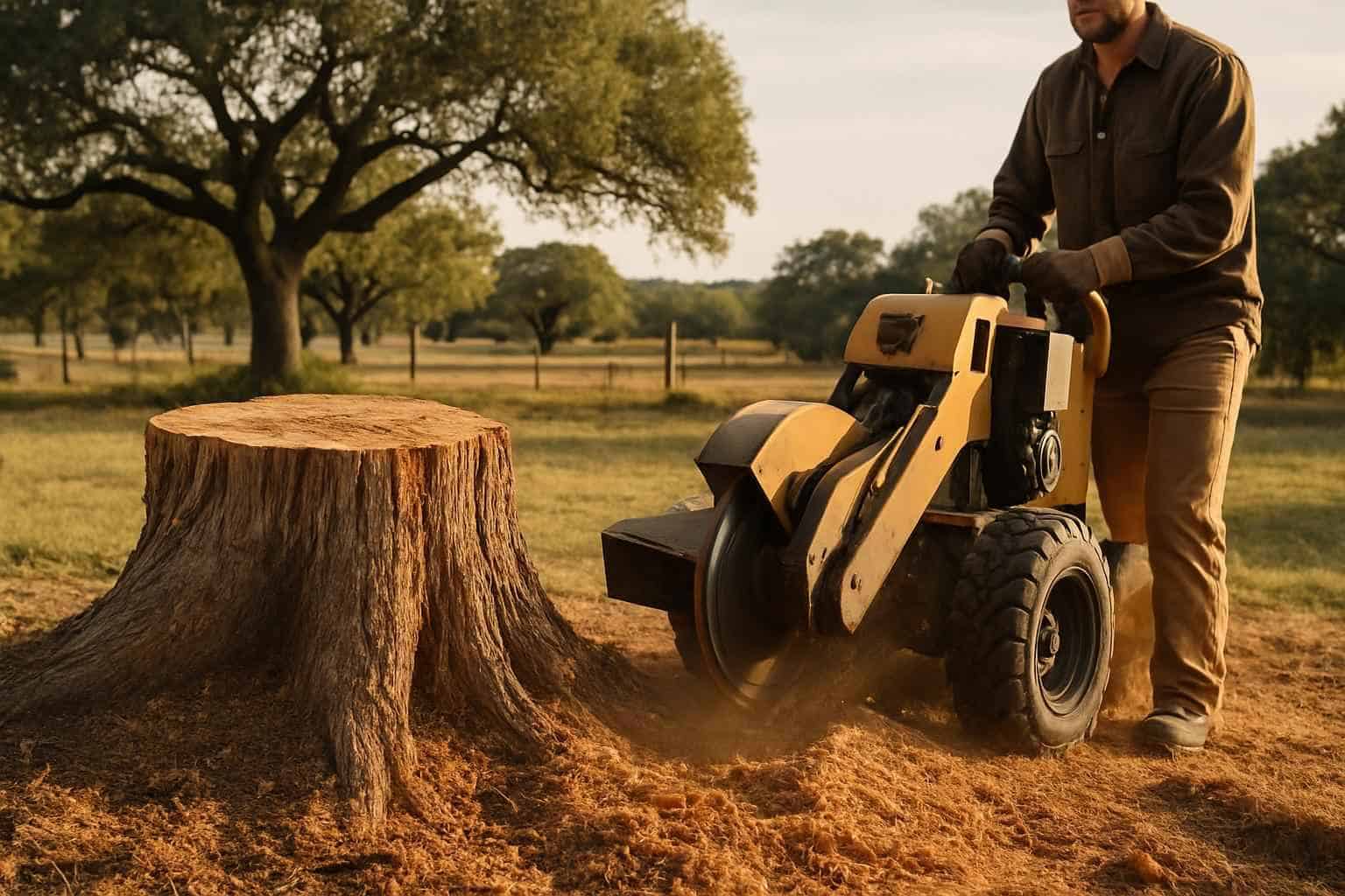 Cedar Stump Removal in Comfort Texas