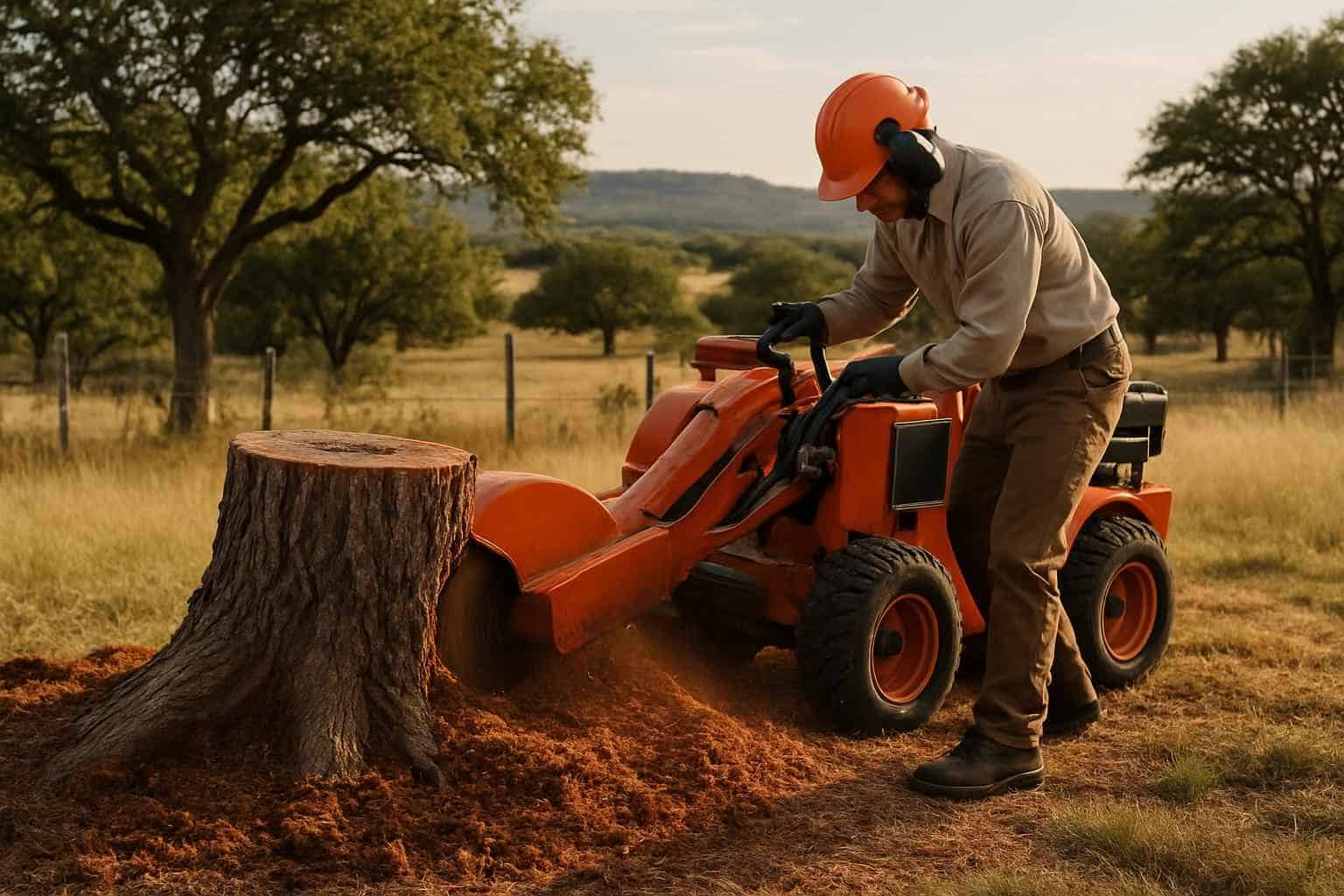 Cedar Stump Removal in Doss Texas
