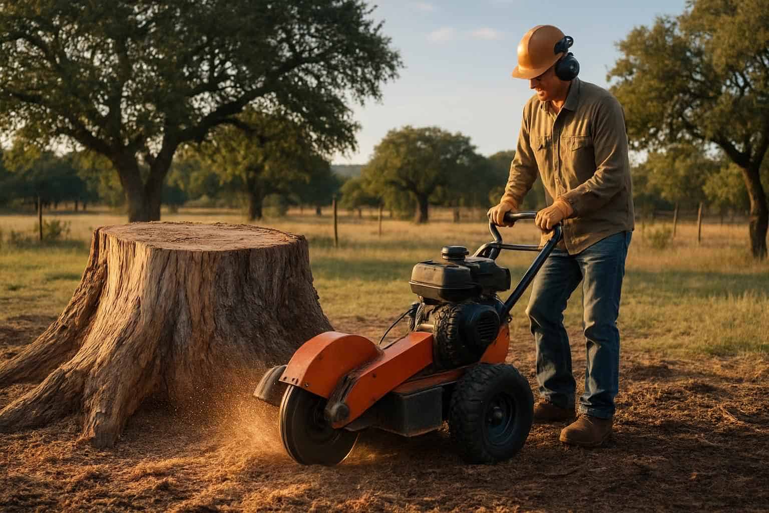 Cedar Stump Removal in Waring Texas