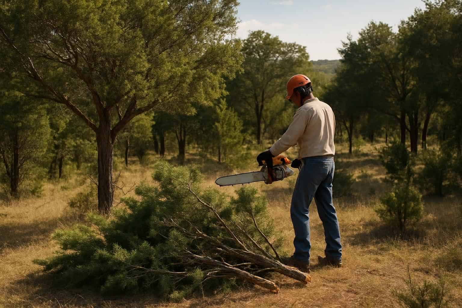 Cedar Thinning in Comfort Texas