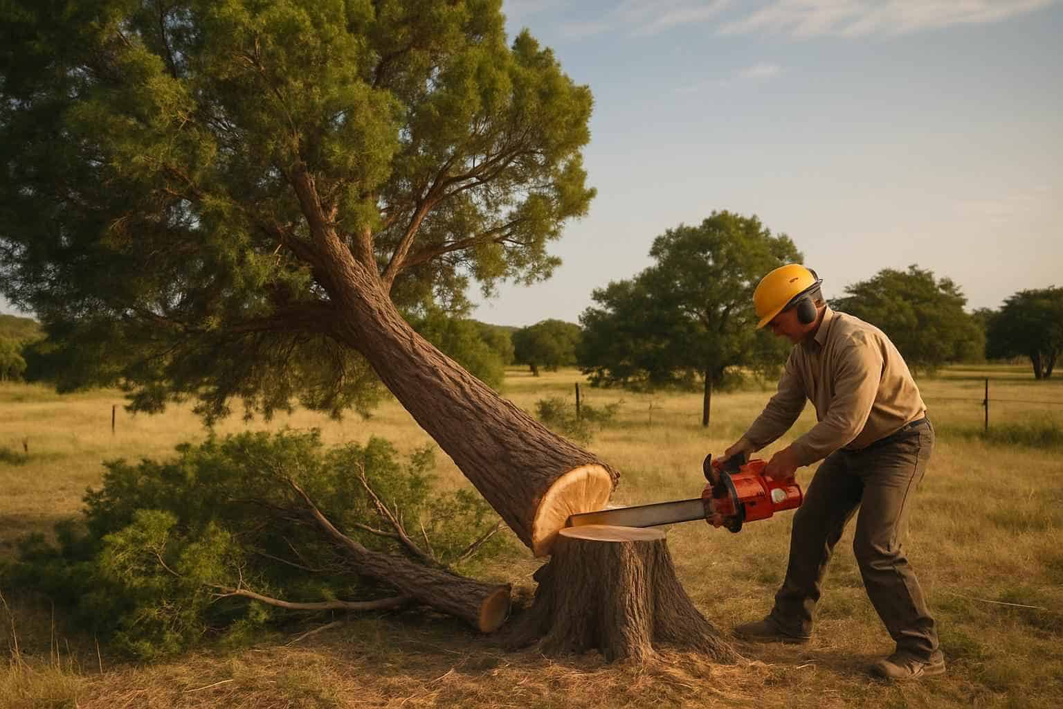 Cedar Tree Removal in Waring Texas