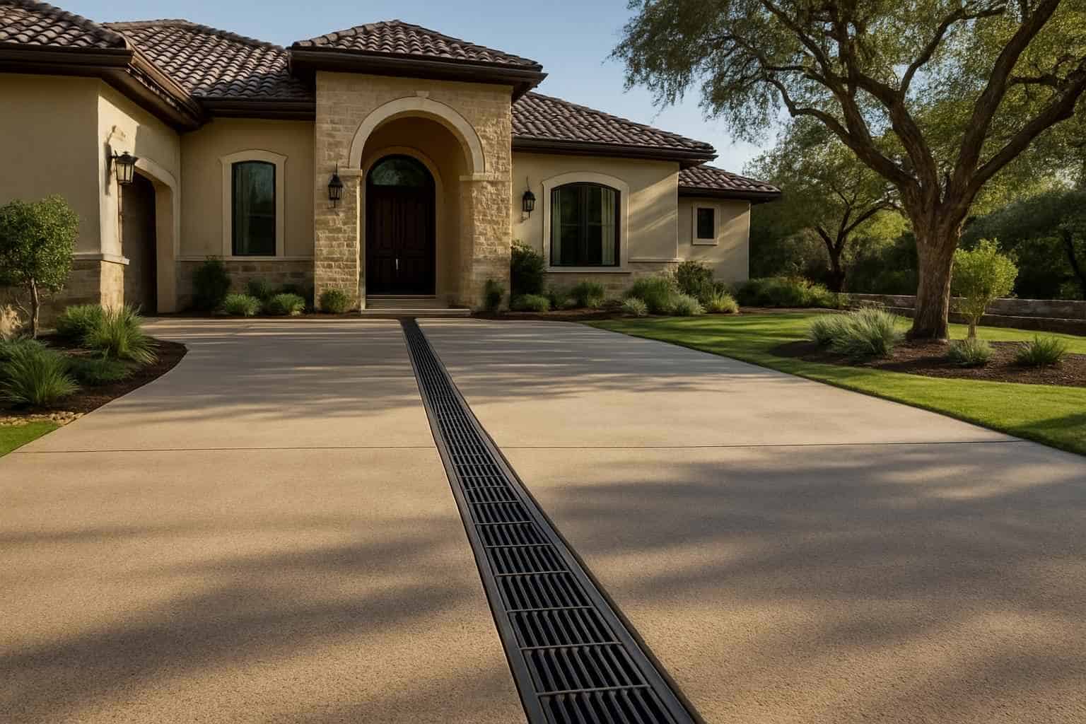 Channel Drains for Driveways in Kerrville Texas