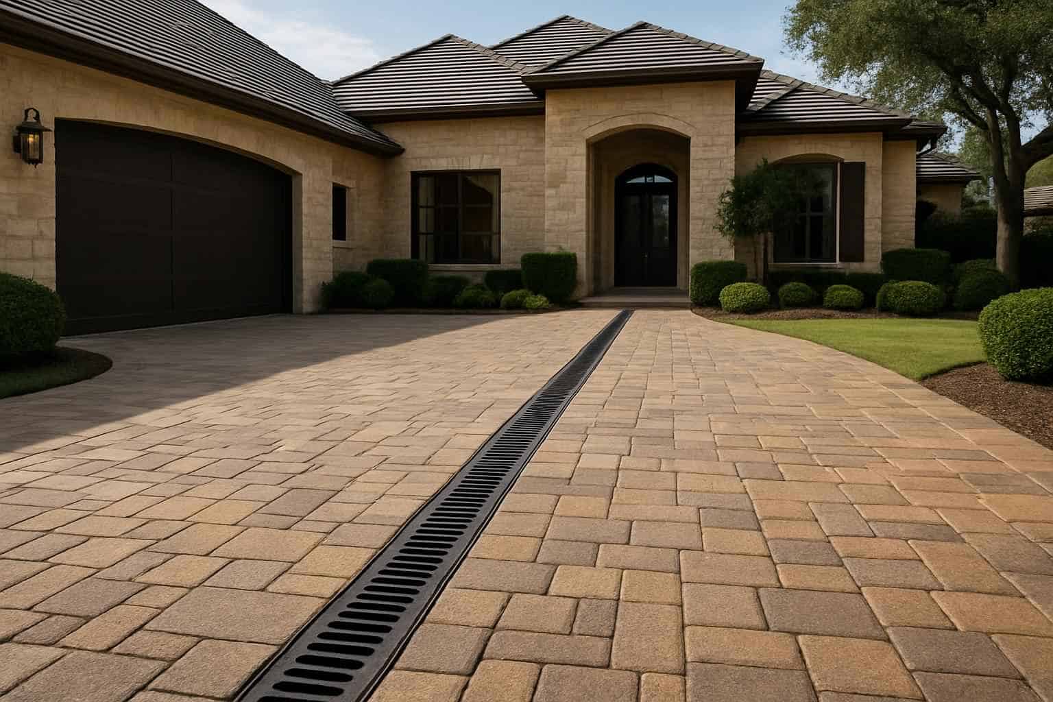 Channel Drains for Driveways in Waring Texas