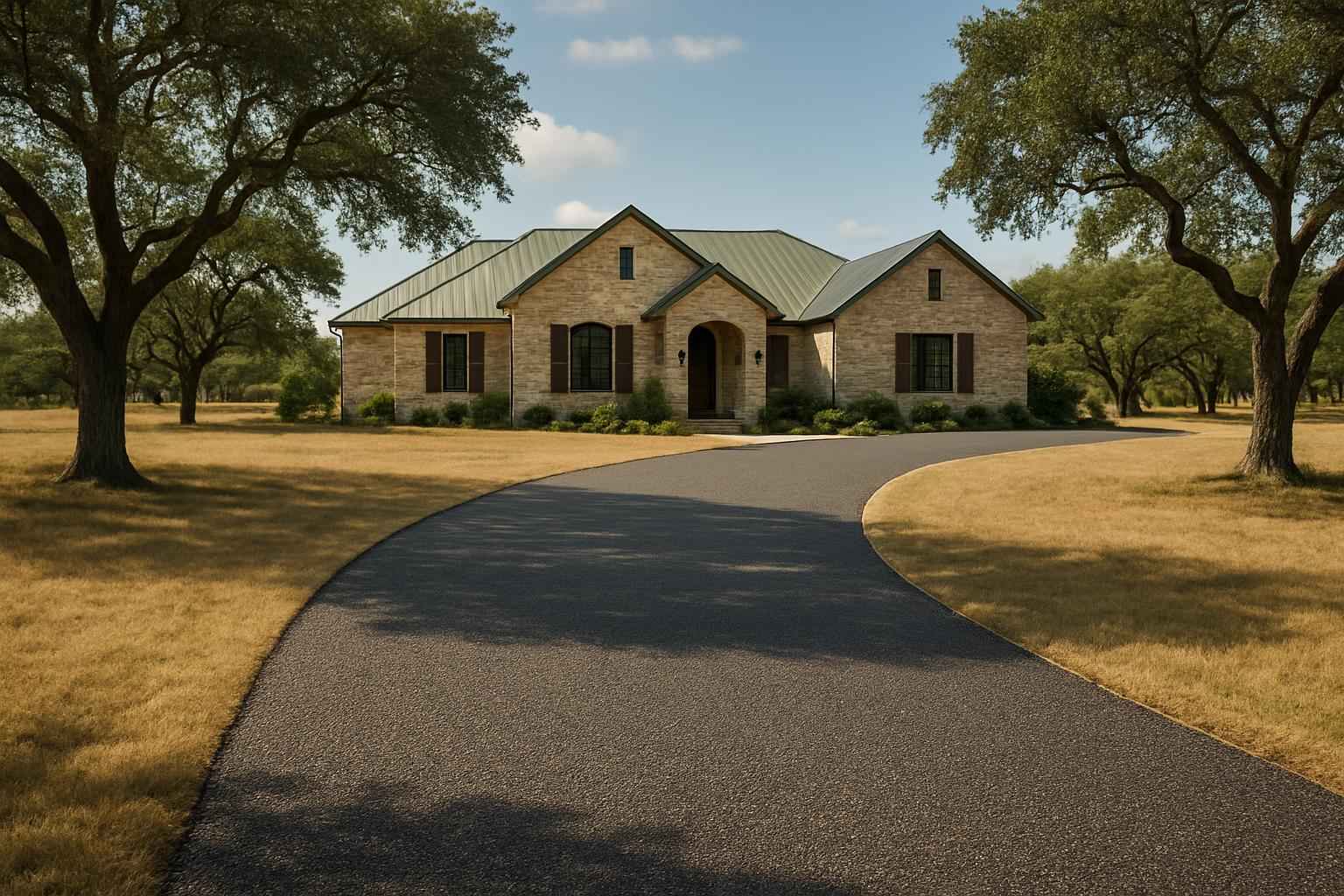 Chip Seal Driveway in Waring Texas