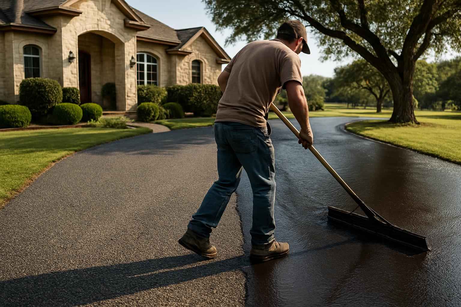 Chip Seal Maintenance in Comfort Texas