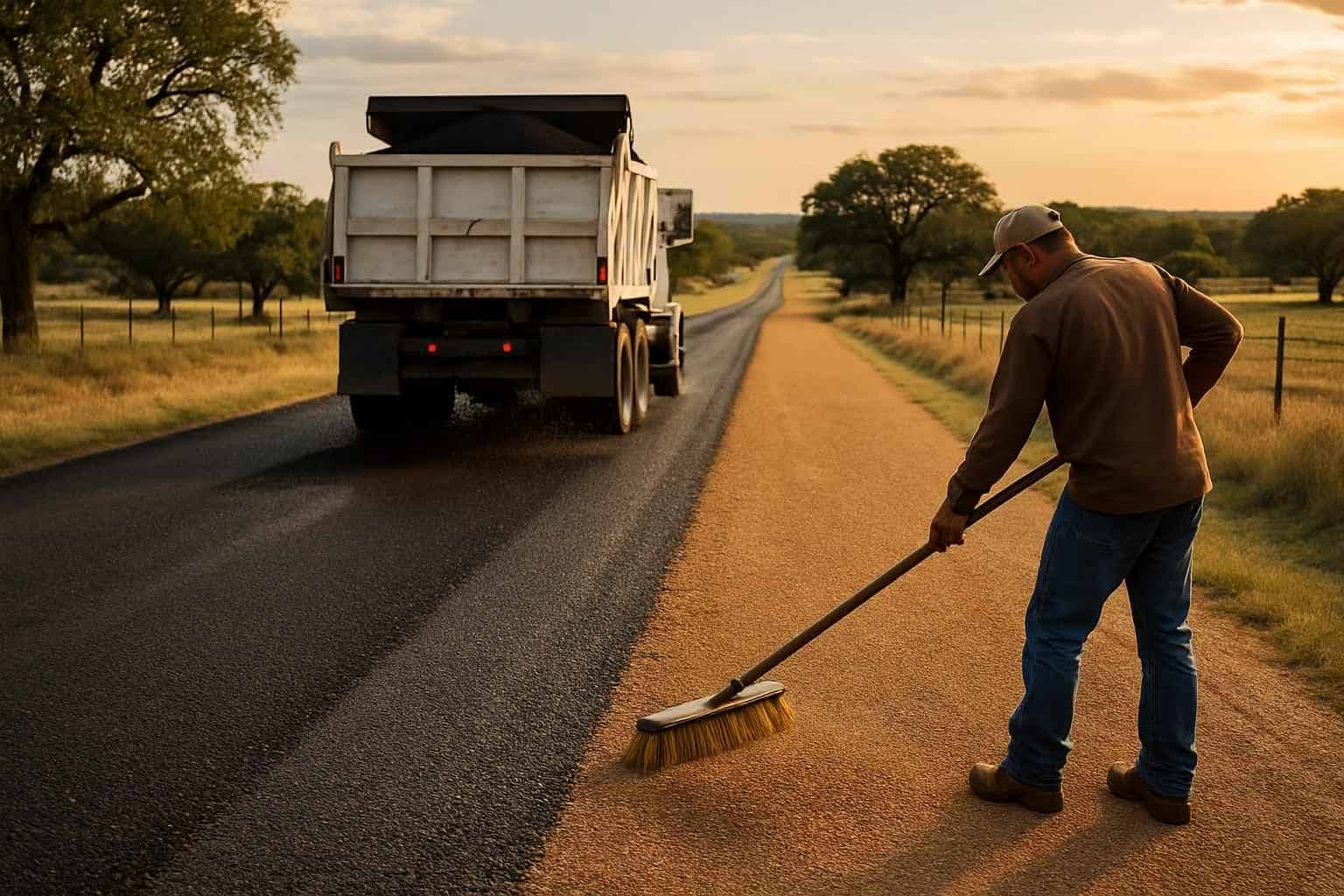 Chip Seal Maintenance in Doss Texas