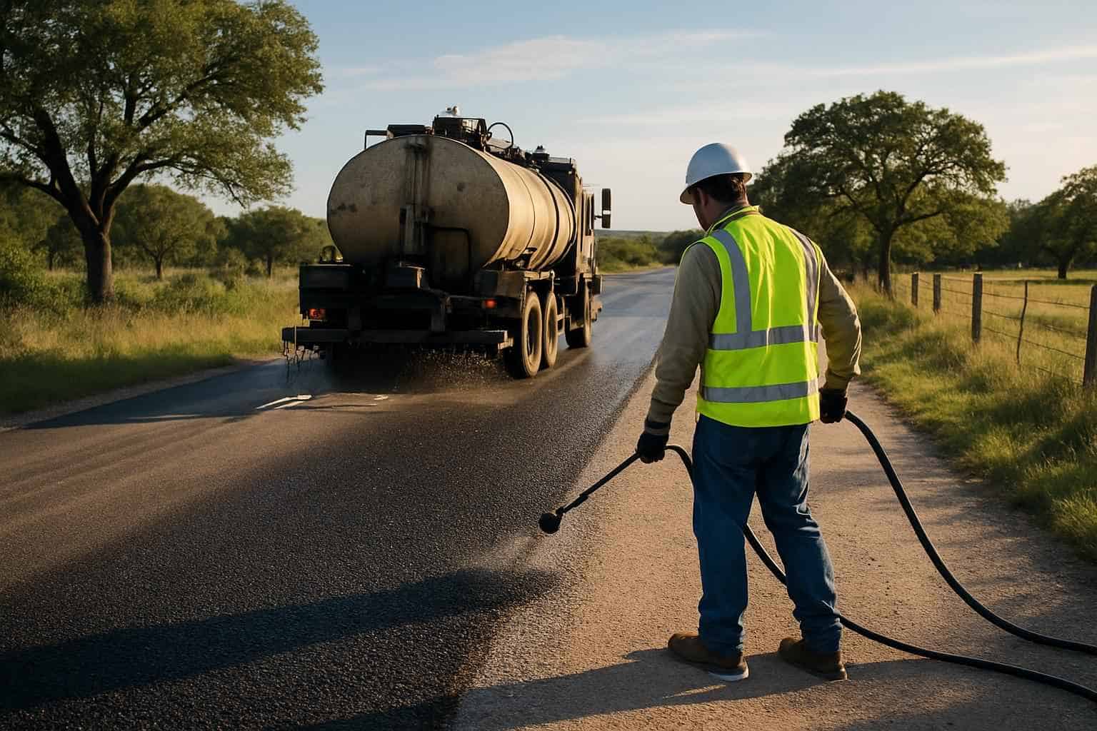 Chip Seal Maintenance in Harper Texas