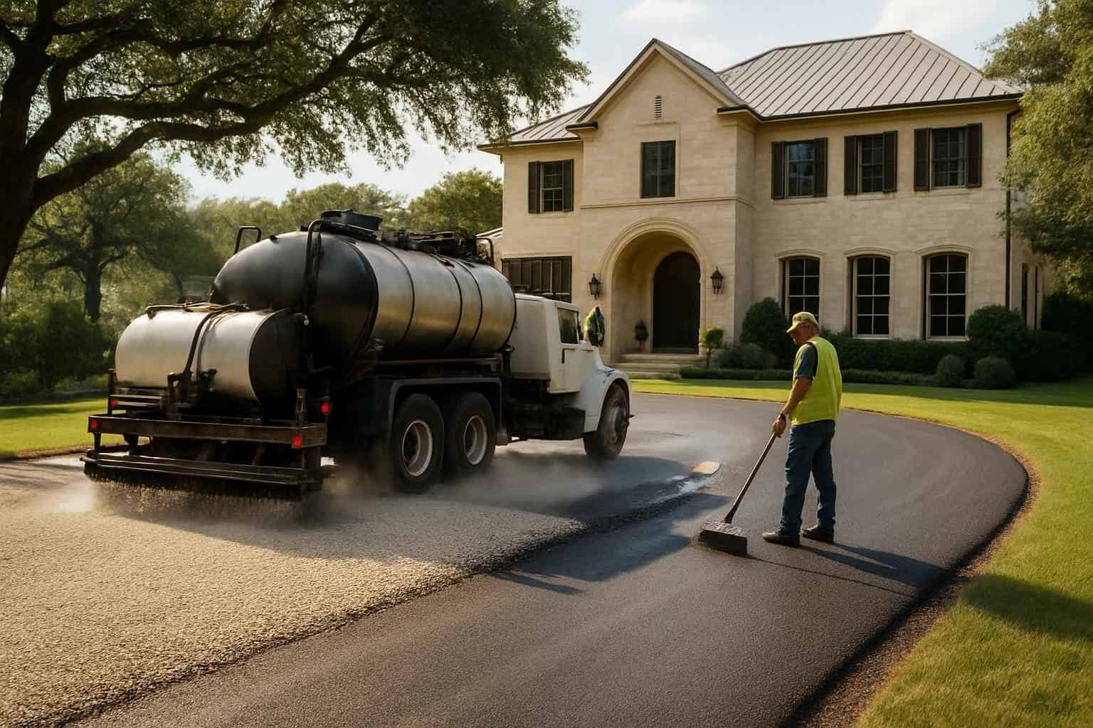 Chip Seal Maintenance in Waring Texas