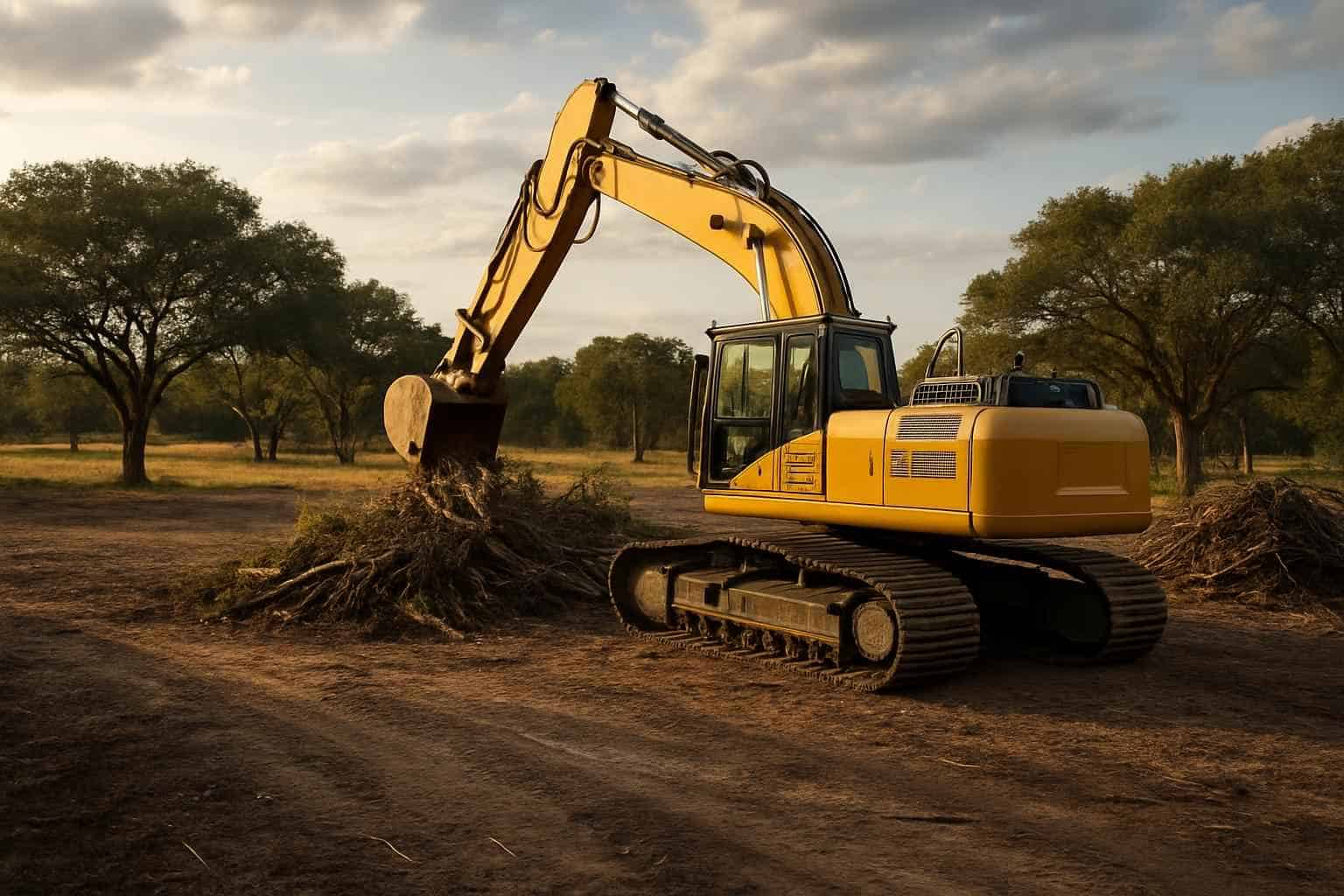 Commercial Lot Clearing in Waring Texas