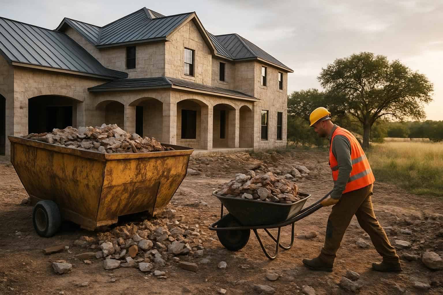 Construction Debris Removal in Waring Texas