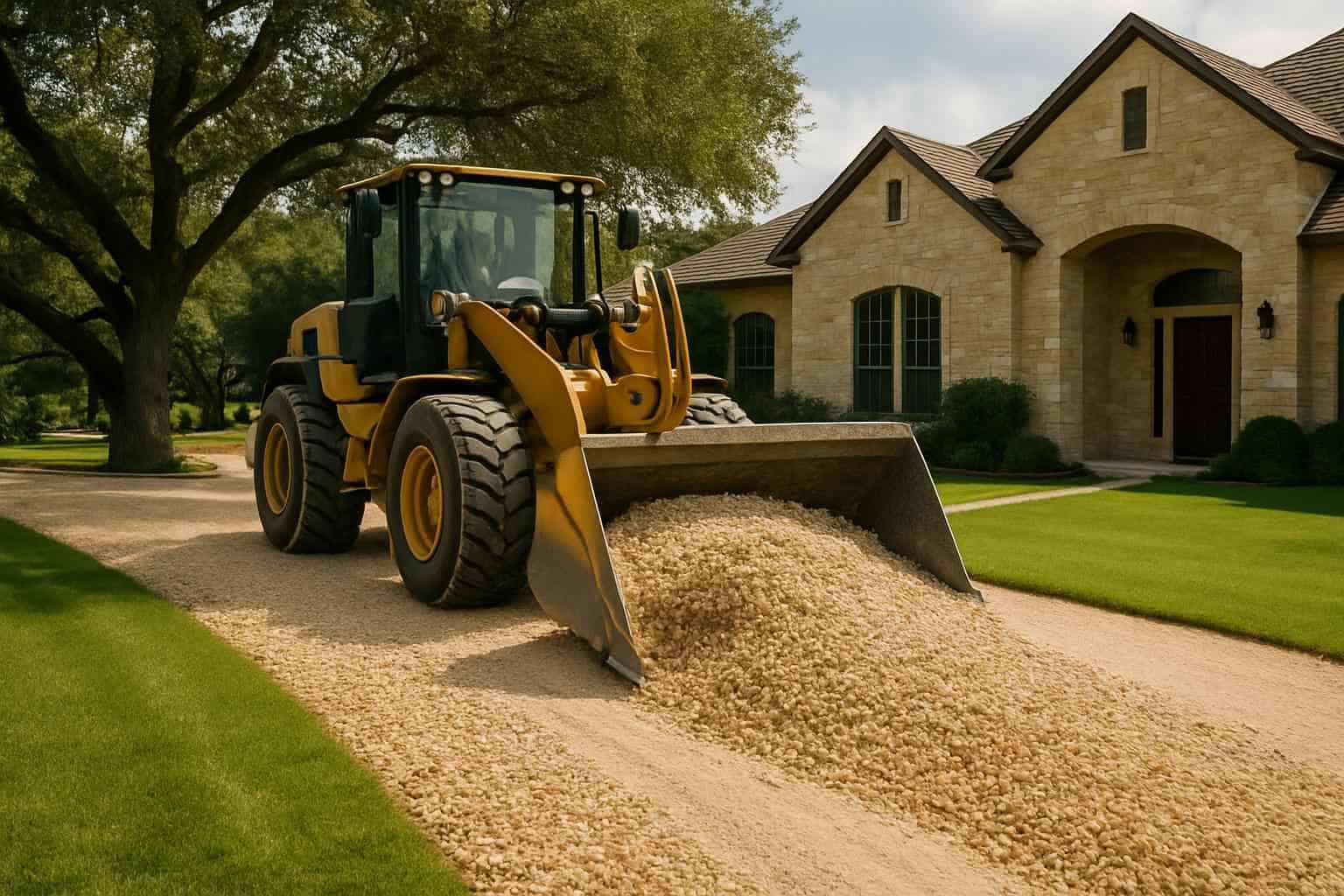Crushed Rock Spreading in Kerrville Texas