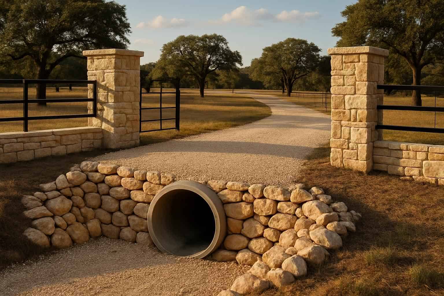 Culvert Install at Entrance in Harper Texas