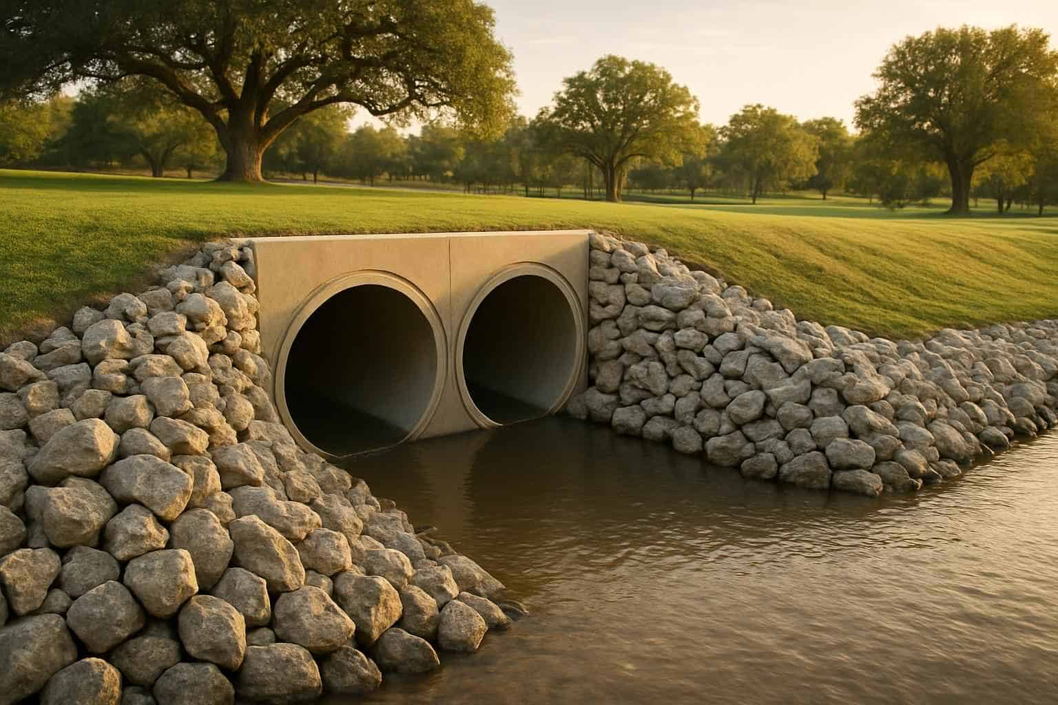 Culvert Riprap Protection in Comfort Texas
