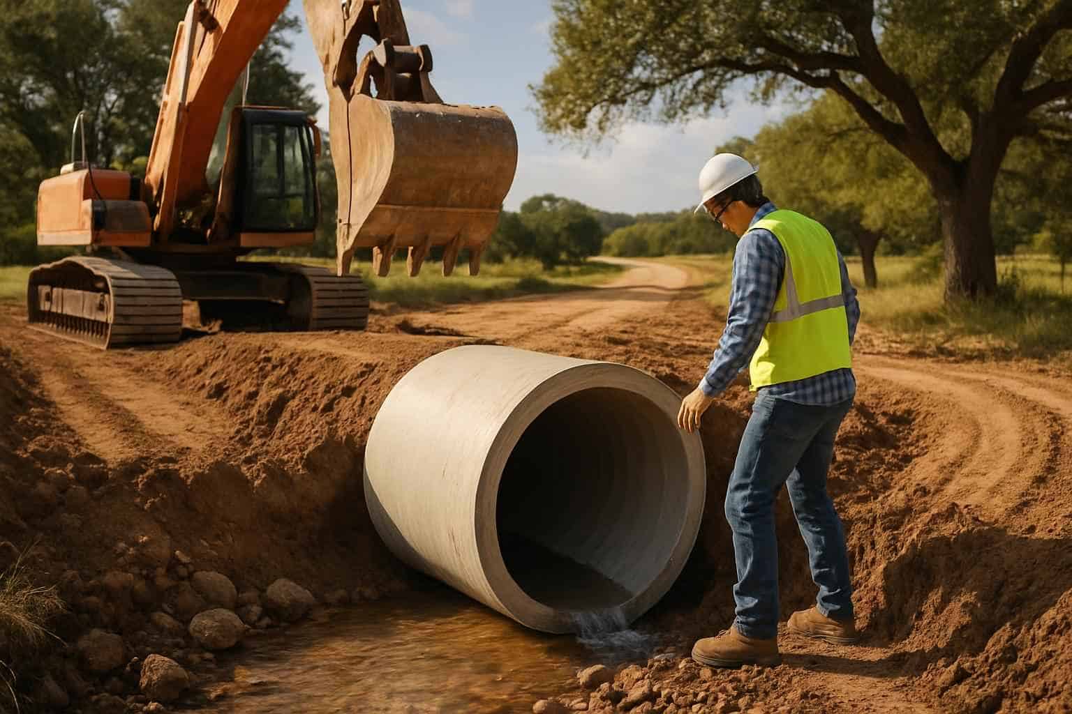 Culvert Sizing and Install in Waring Texas