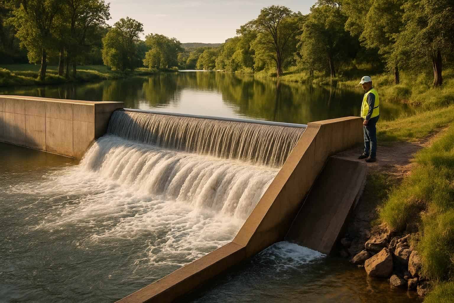 Dam and Spillway Build in Comfort Texas