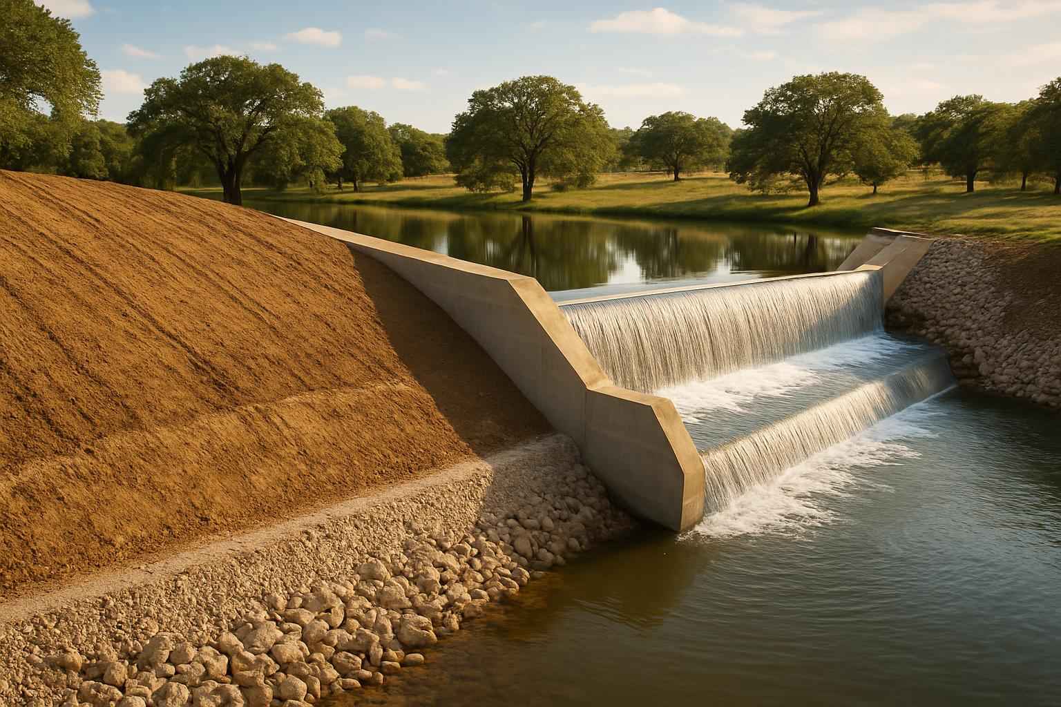 Dam and Spillway Build in Waring Texas