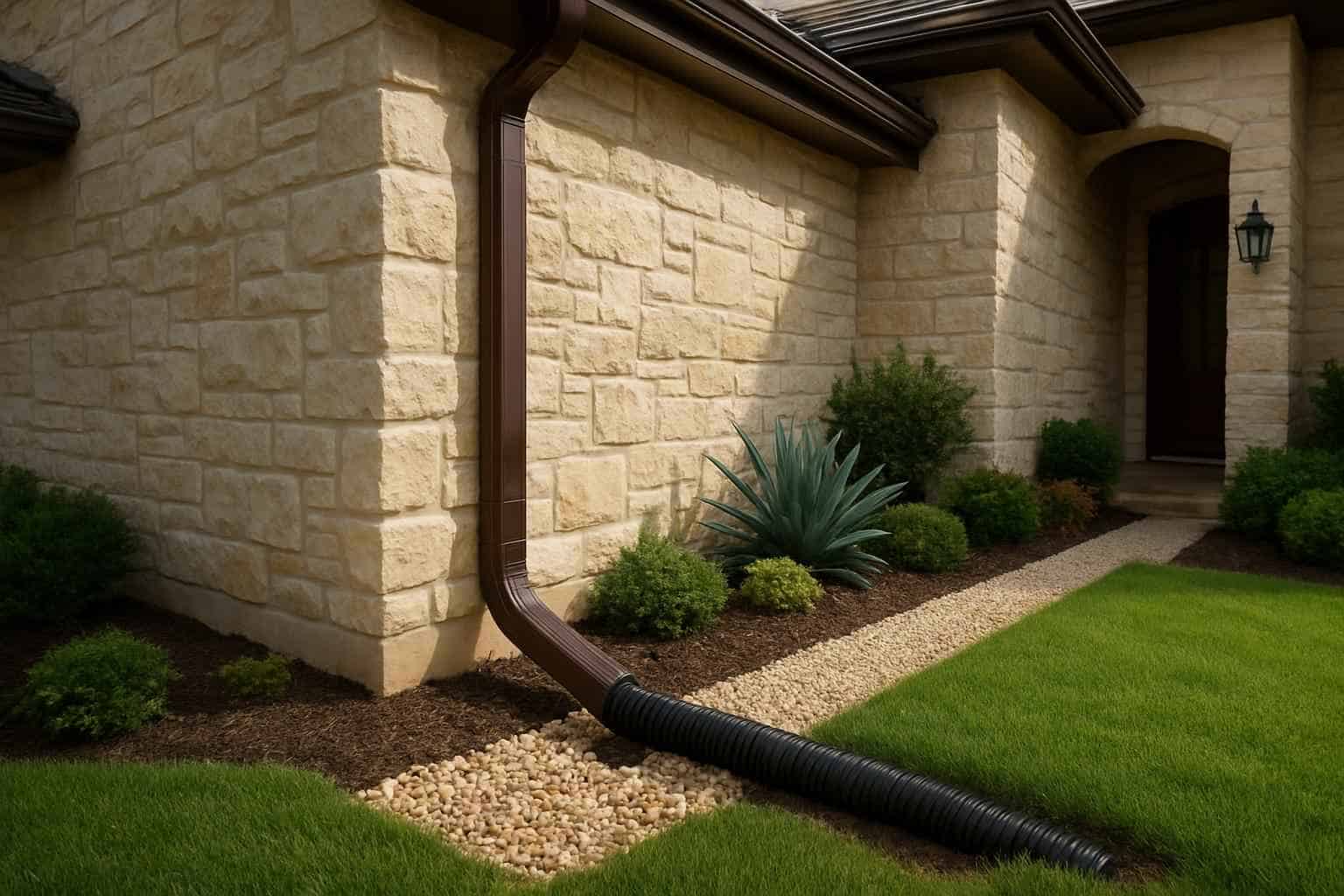 Downspout Drainage Tie Ins in Harper Texas