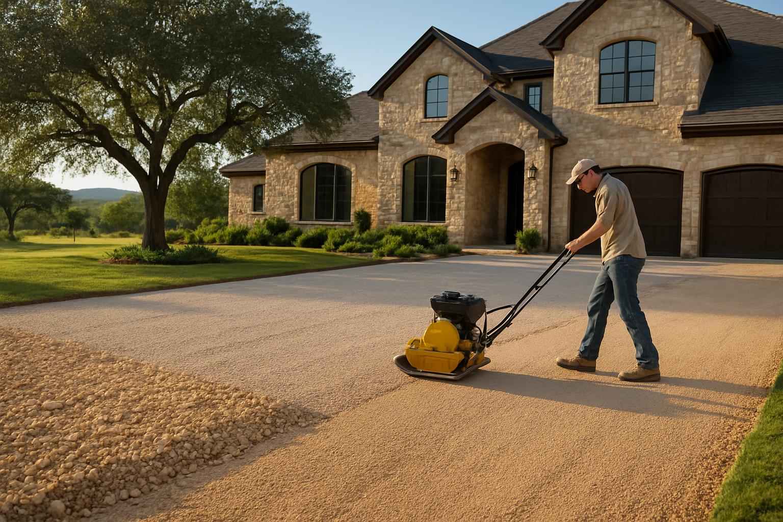 Driveway Base Prep in Doss Texas