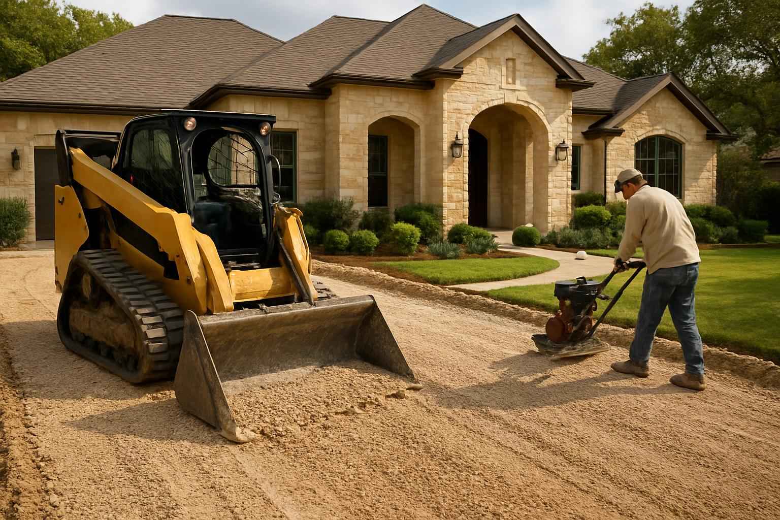 Driveway Base Prep in Kerrville Texas