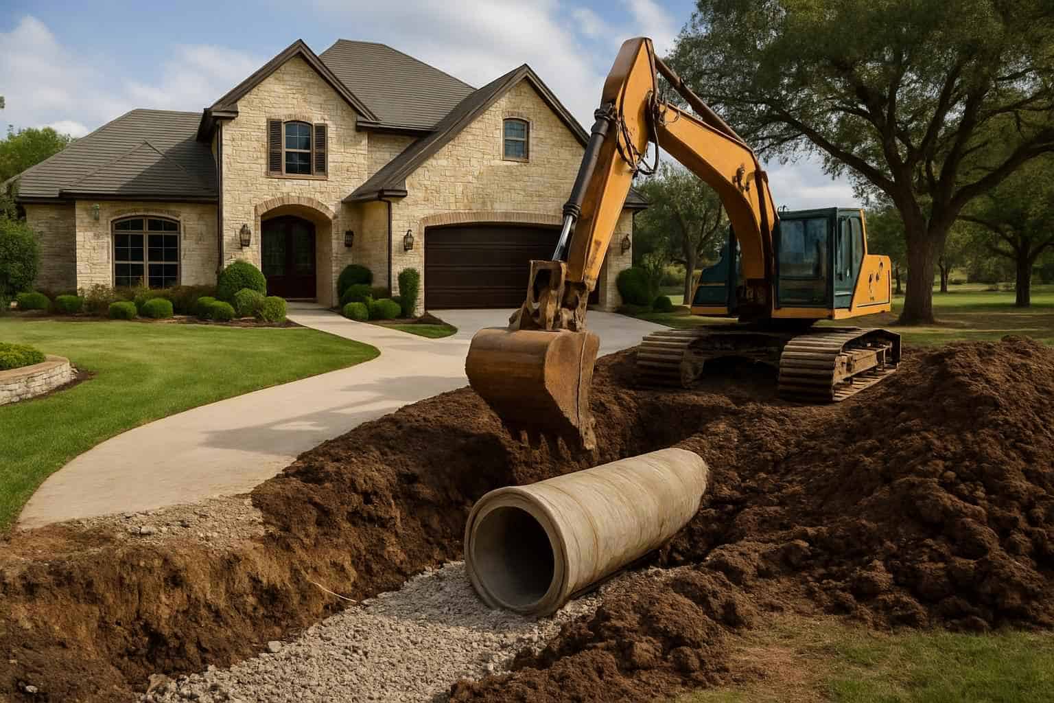 Driveway Culvert Replacement in Comfort Texas