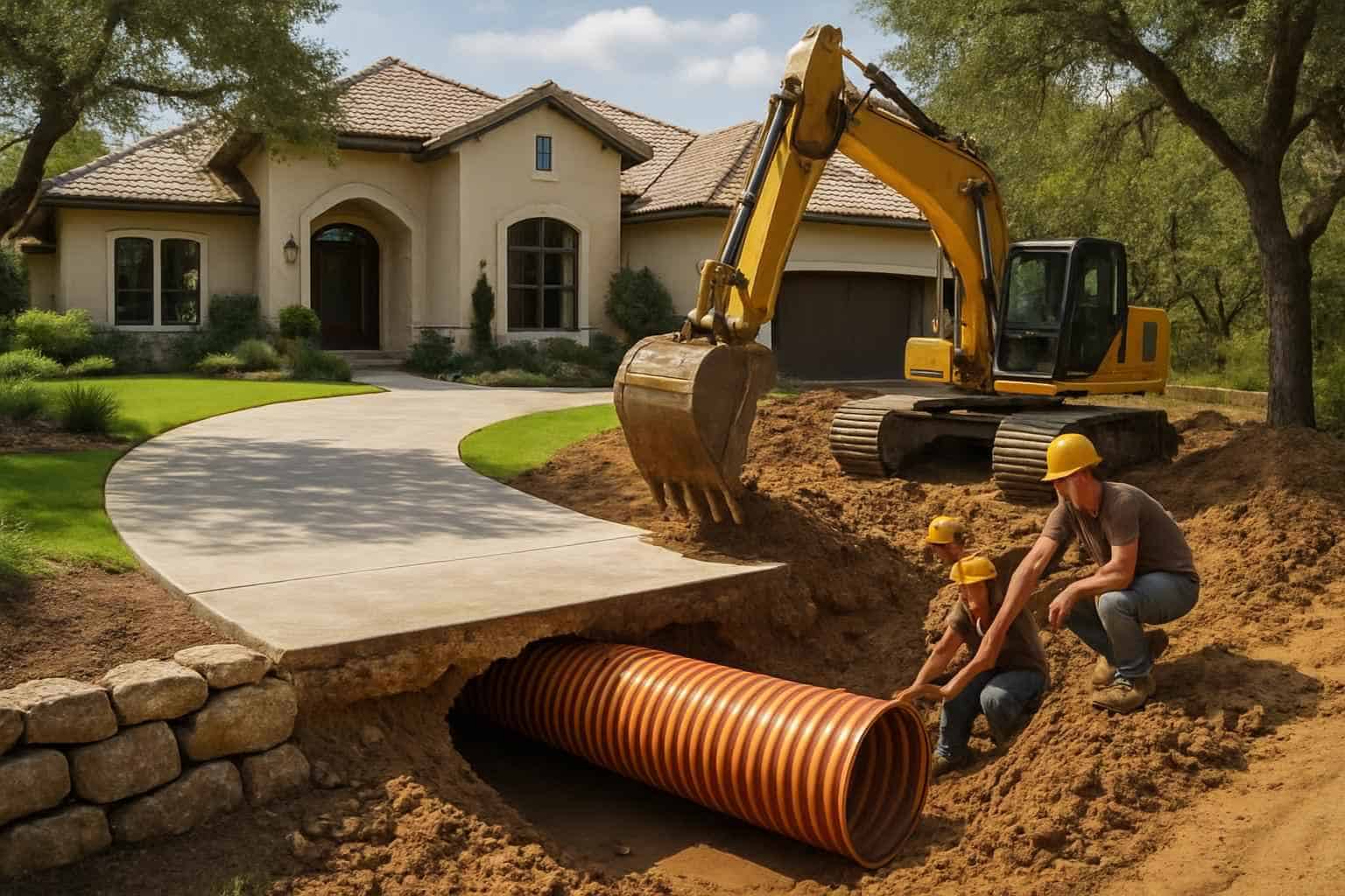 Driveway Culvert Replacement in Kerrville Texas