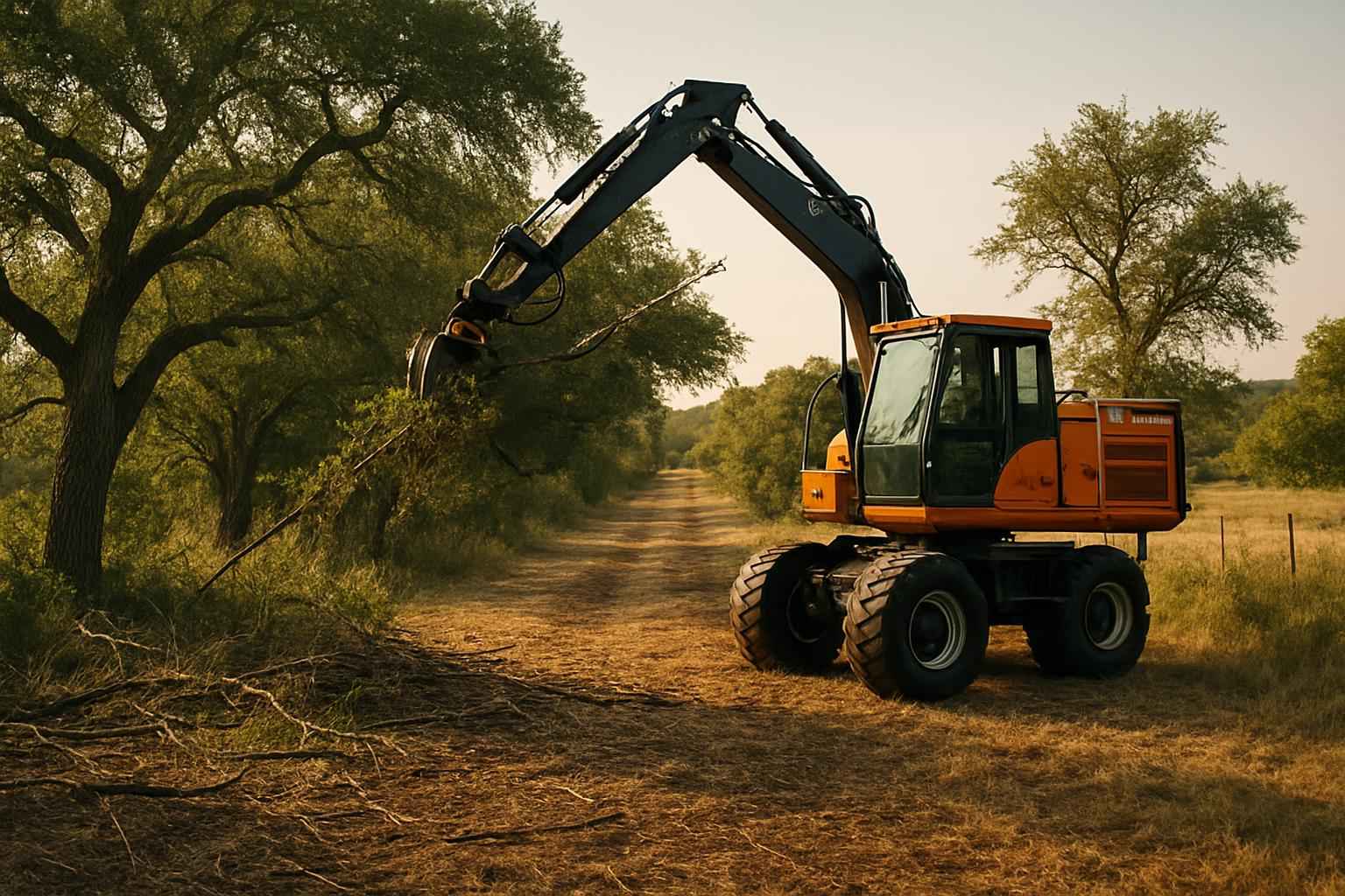 Easement Access Clearing in Waring Texas