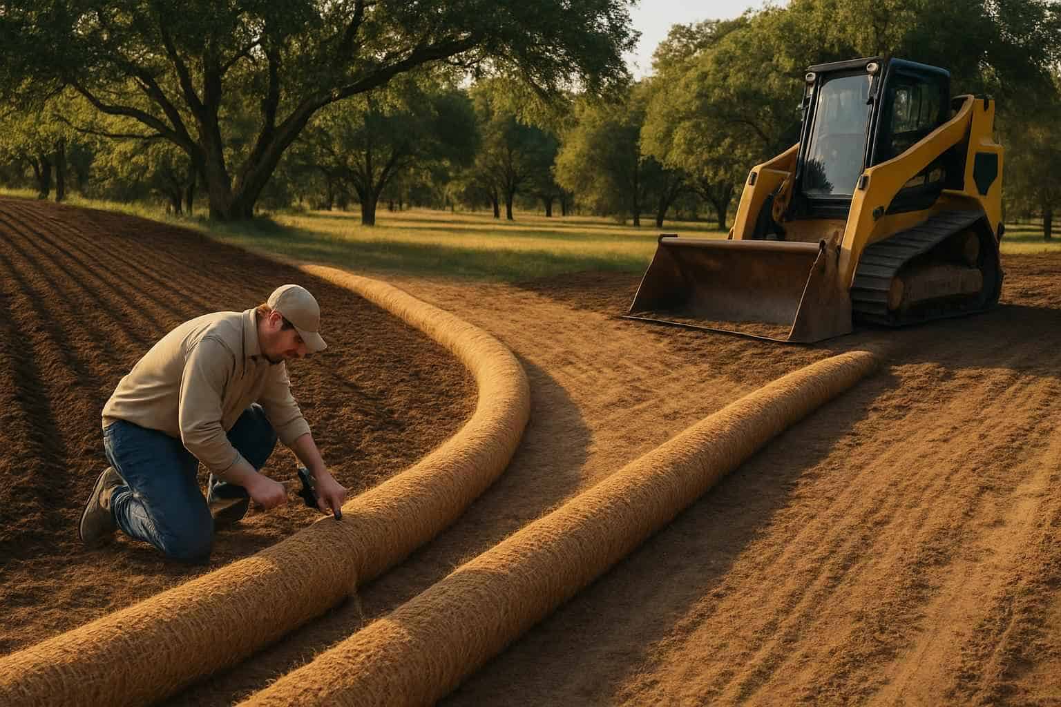 Erosion Control Prep in Waring Texas