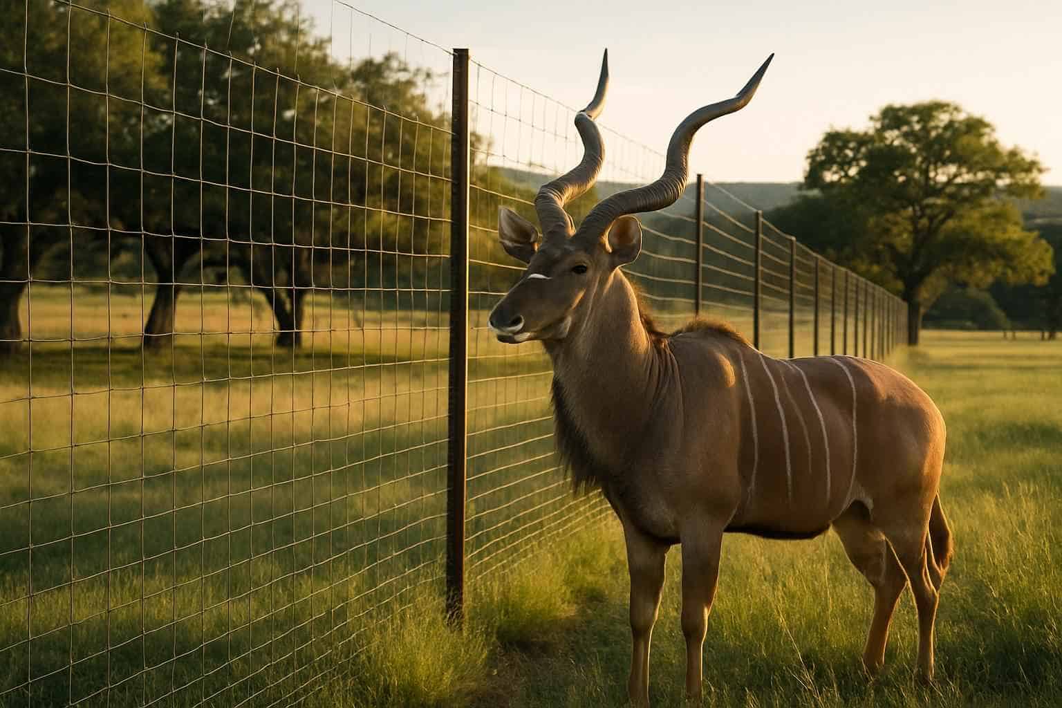 Exotic Game Fencing in Doss Texas