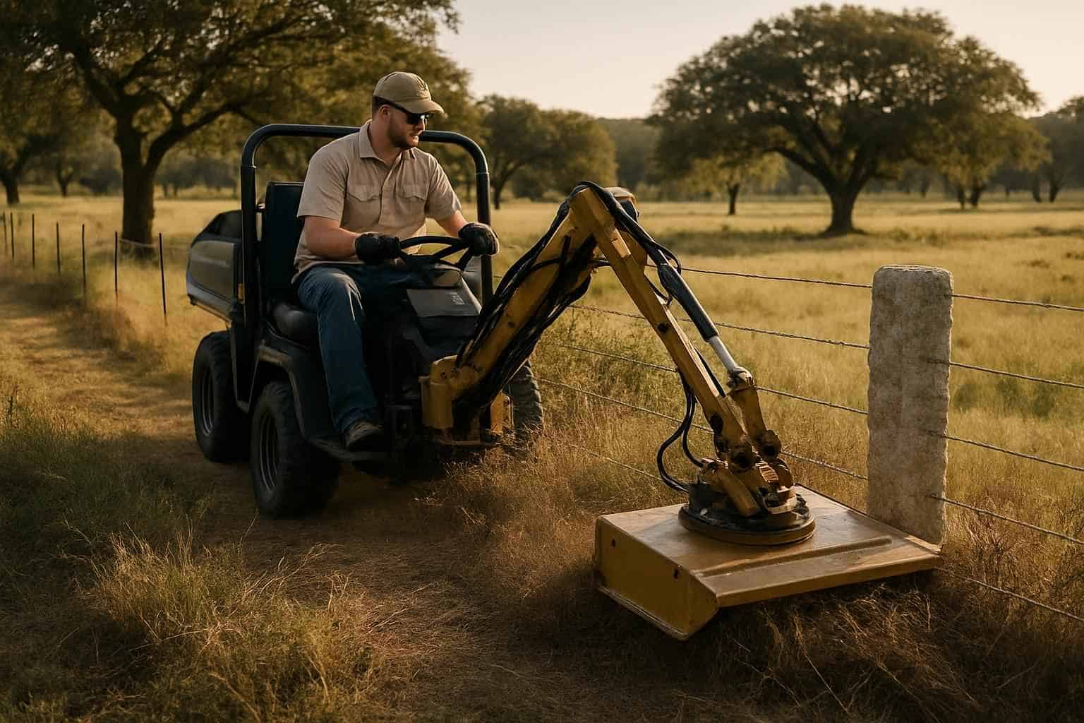 Fence Row Maintenance in Harper Texas