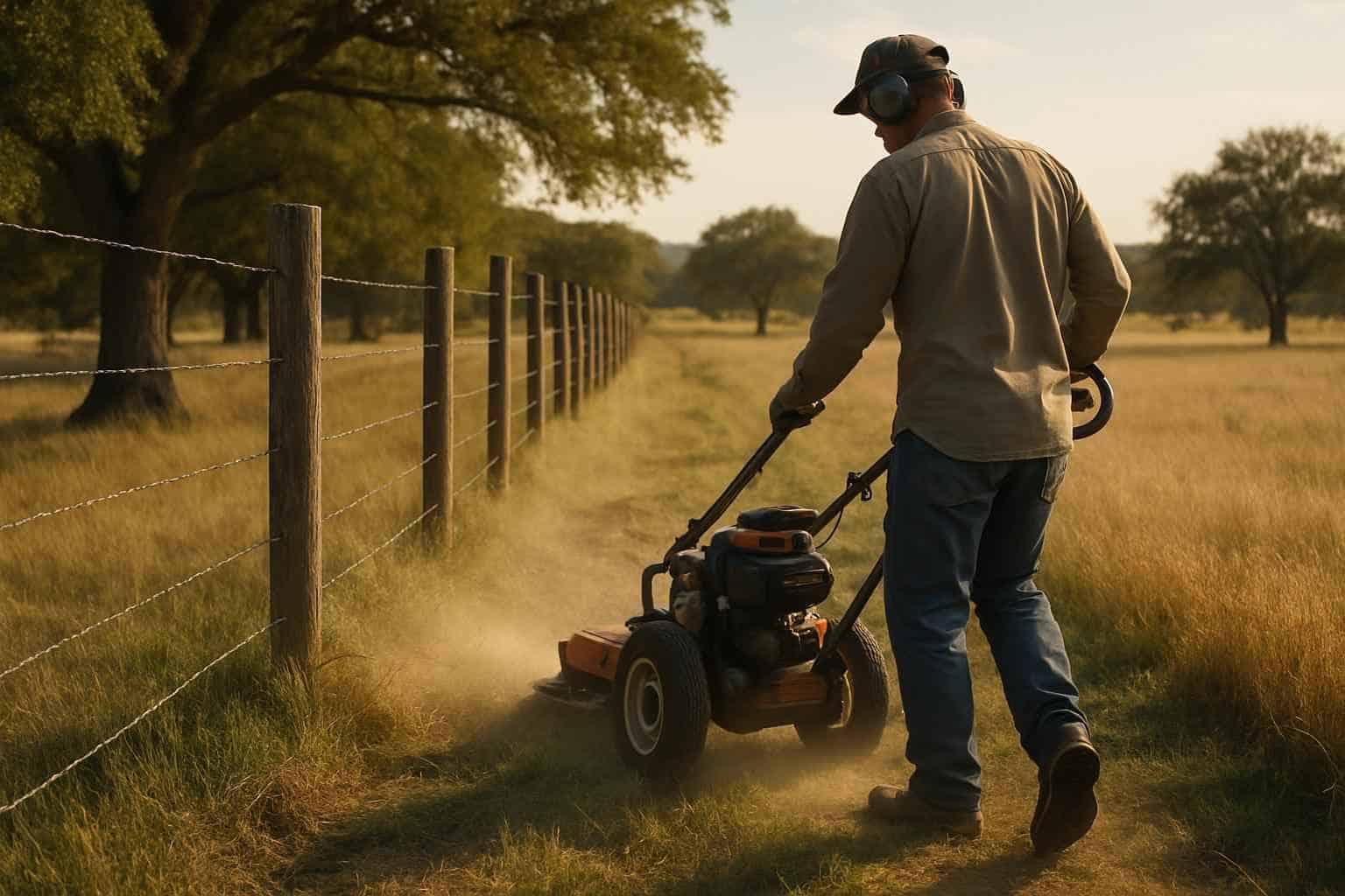 Fence Row Maintenance in Kerrville Texas