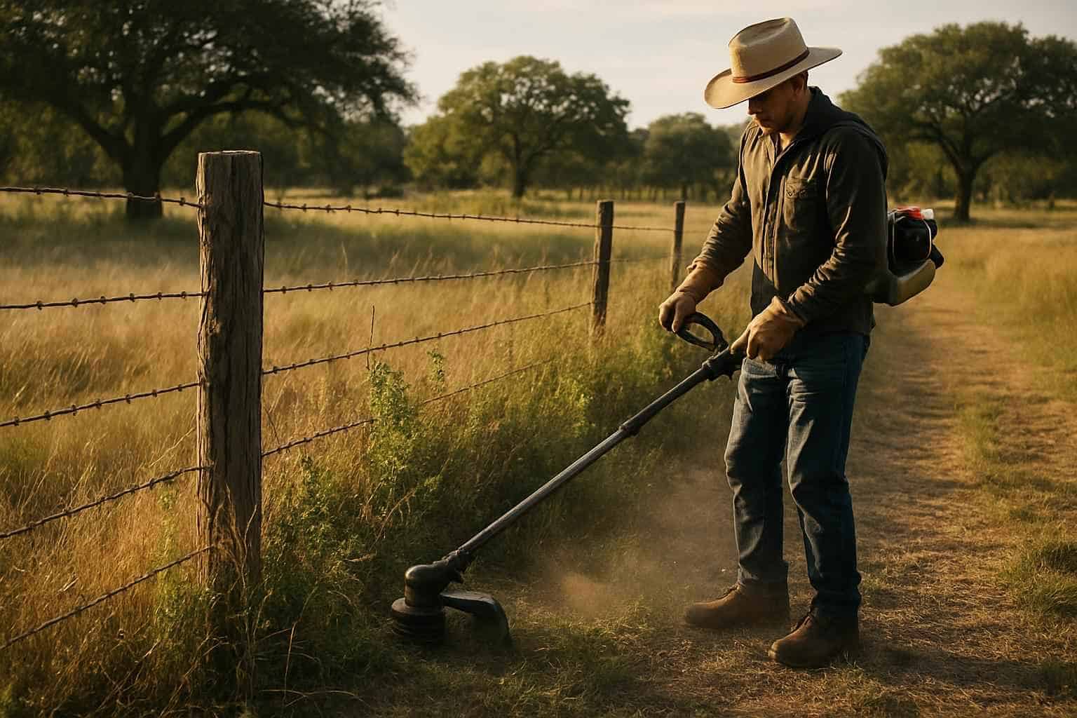 Fence Row Maintenance in Waring Texas