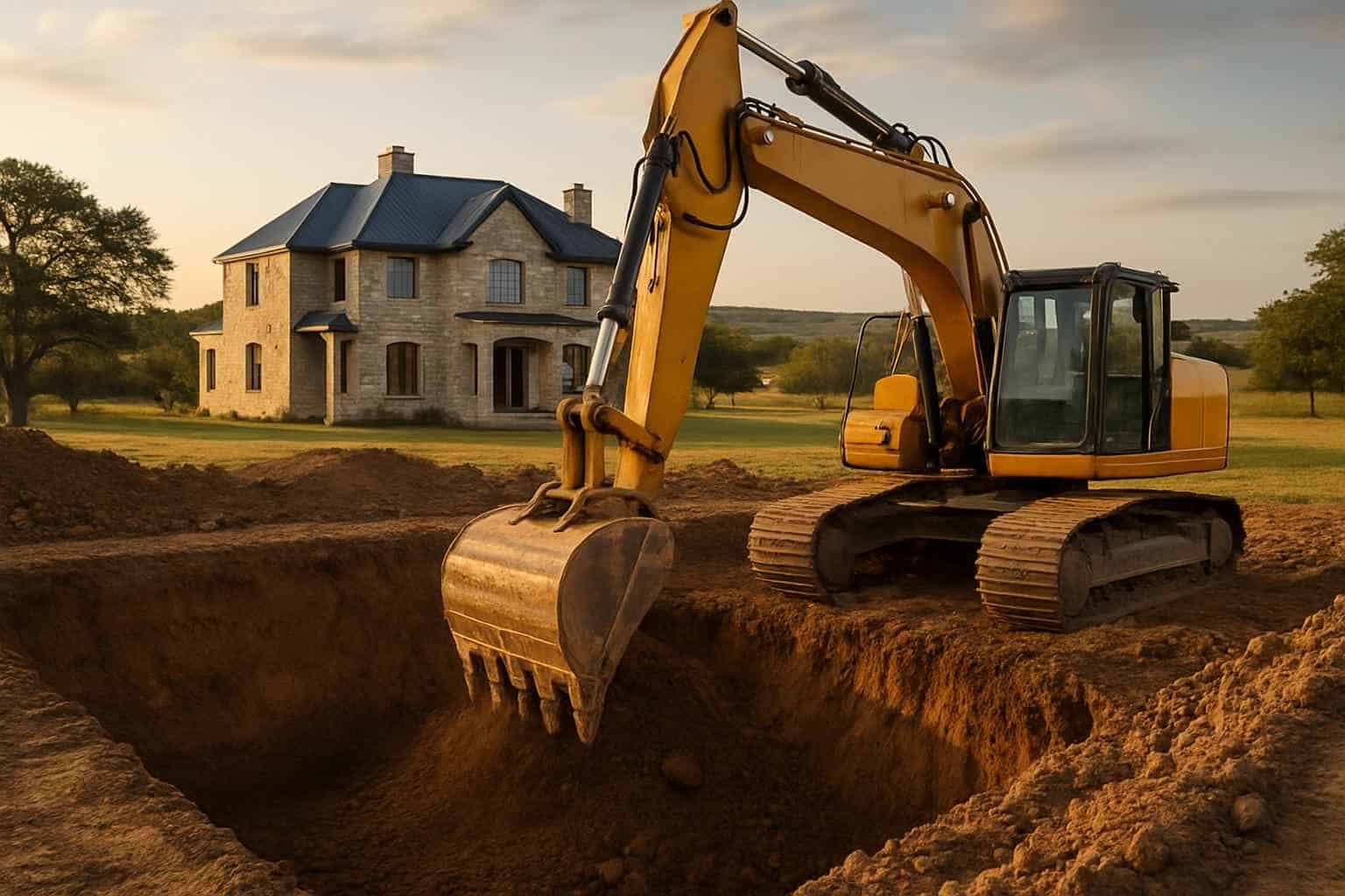Foundation Excavation in Doss Texas